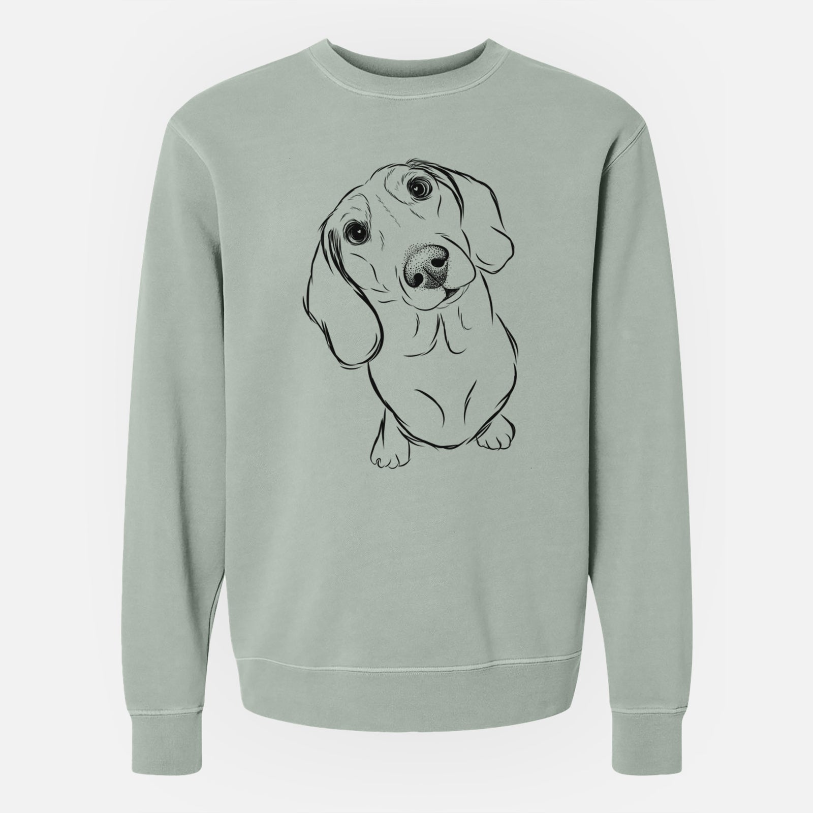 Bare Bill the Dachshund - Unisex Pigment Dyed Crew Sweatshirt