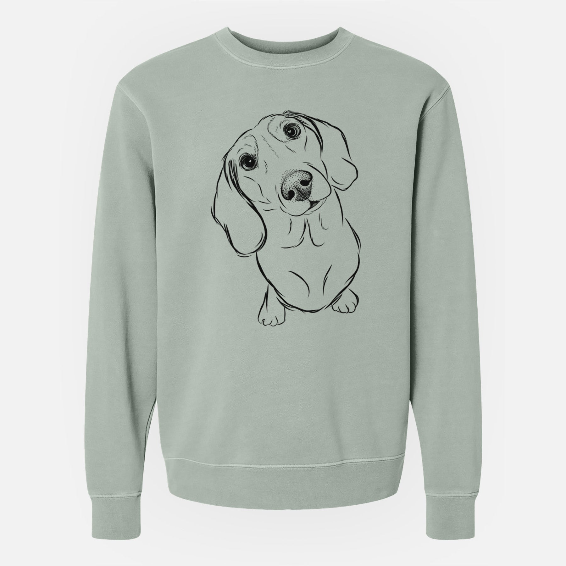 Bare Bill the Dachshund - Unisex Pigment Dyed Crew Sweatshirt