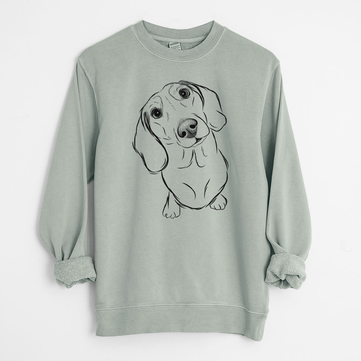 Bare Bill the Dachshund - Unisex Pigment Dyed Crew Sweatshirt