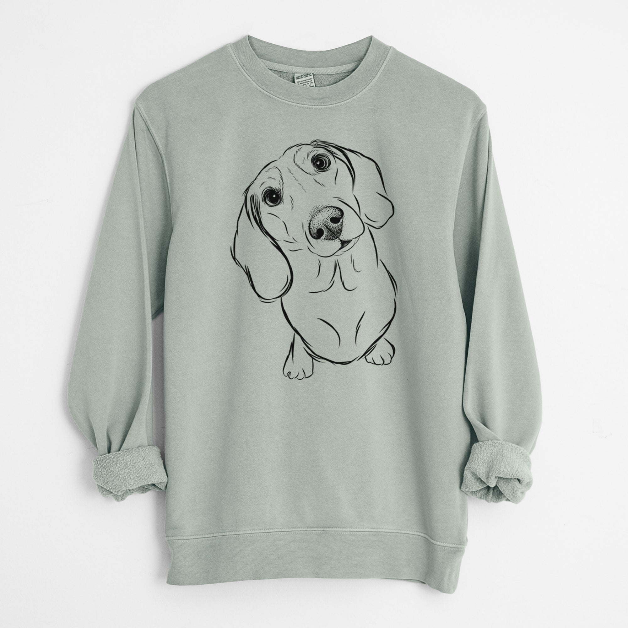 Bare Bill the Dachshund - Unisex Pigment Dyed Crew Sweatshirt