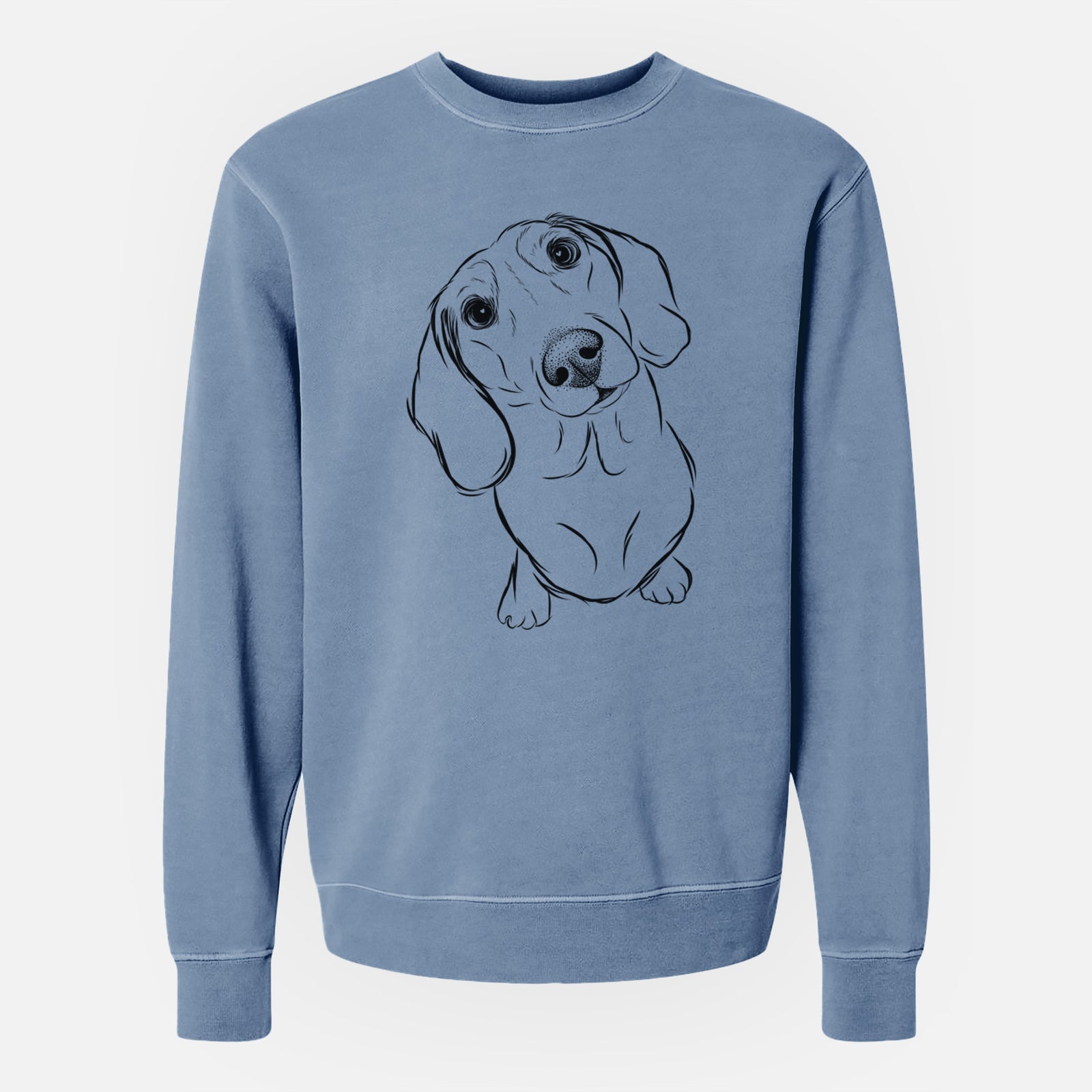 Bare Bill the Dachshund - Unisex Pigment Dyed Crew Sweatshirt