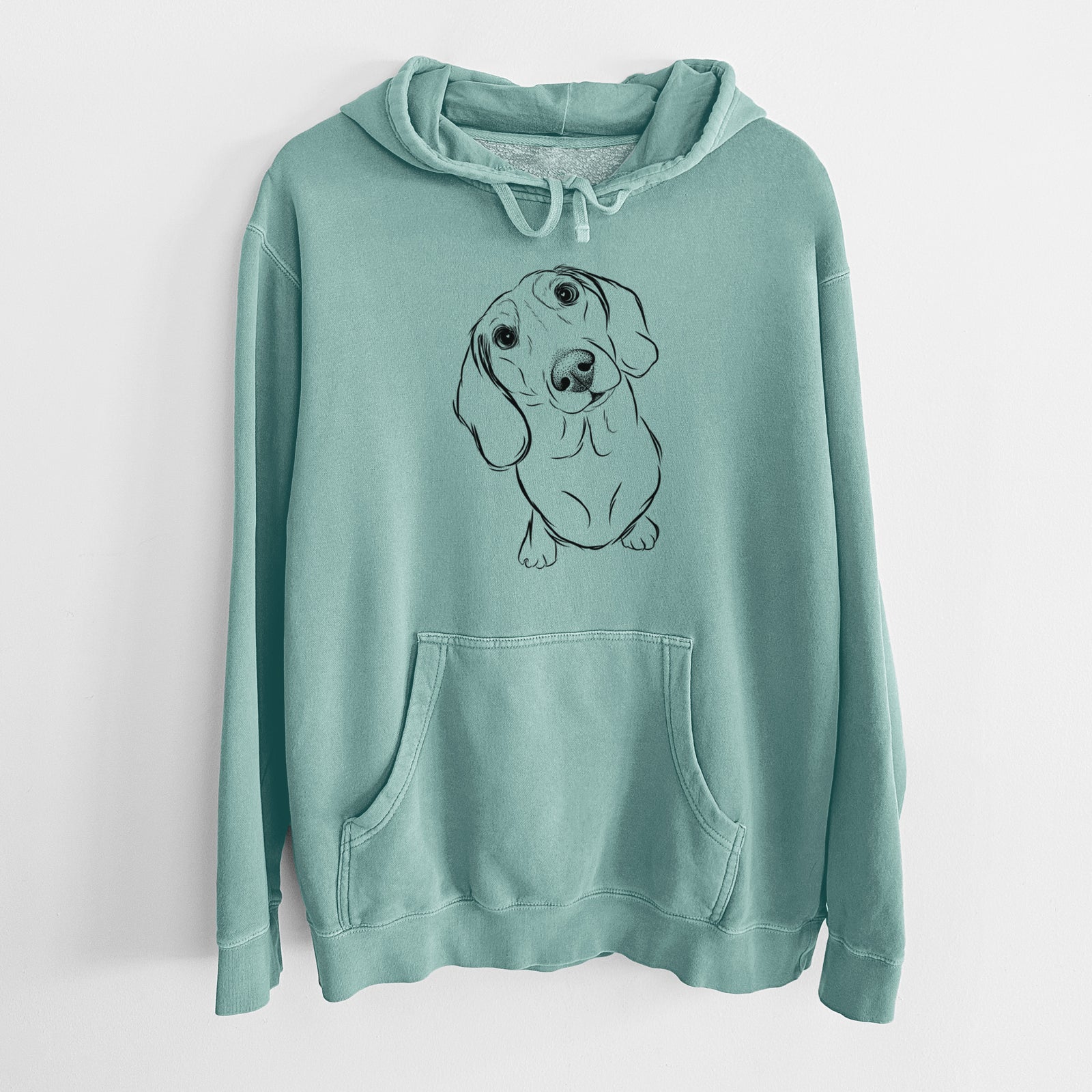 Bare Bill the Dachshund - Unisex Pigment Dyed Hoodie