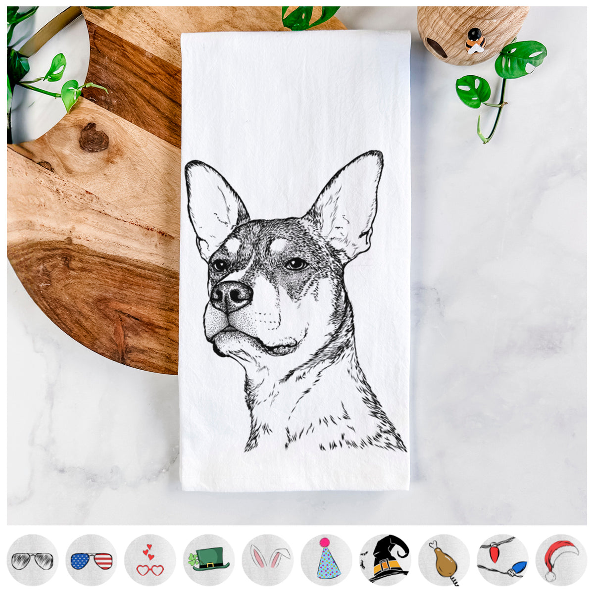 Bill the Heeler Mix Tea Towel