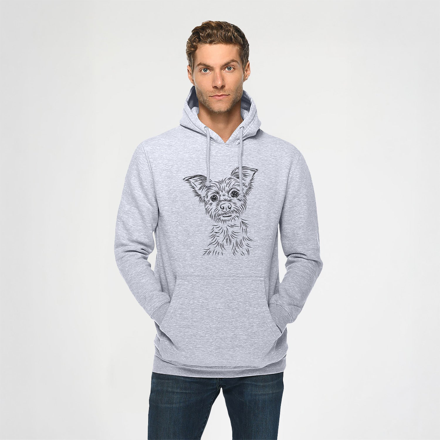 Bingo the Yorkshire Terrier- Heavyweight Fleece Hoodie