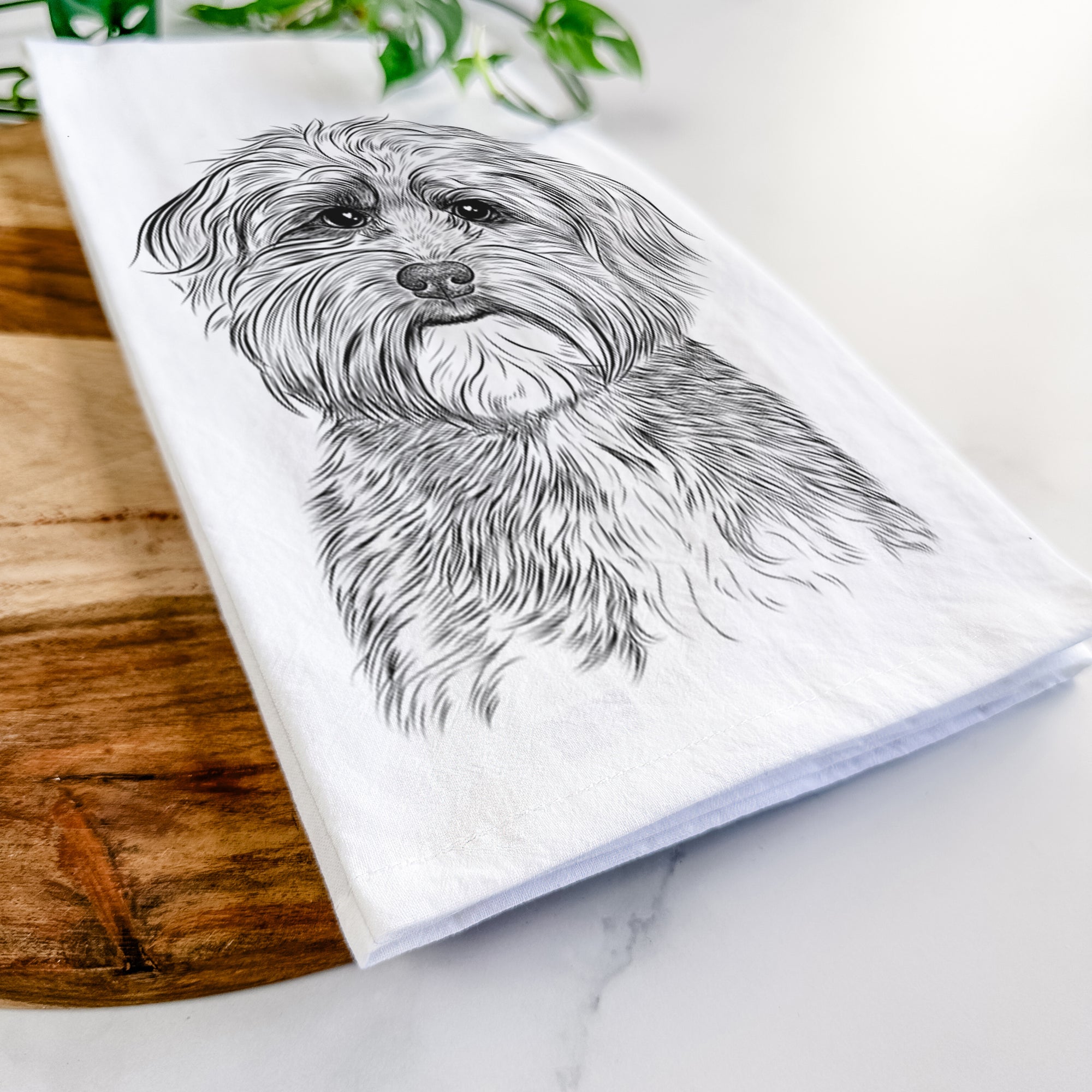 Bingo the Mixed Breed Tea Towel