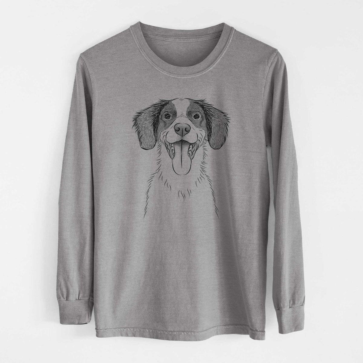 Bare Birdie the Brittany - Men's Heavyweight 100% Cotton Long Sleeve