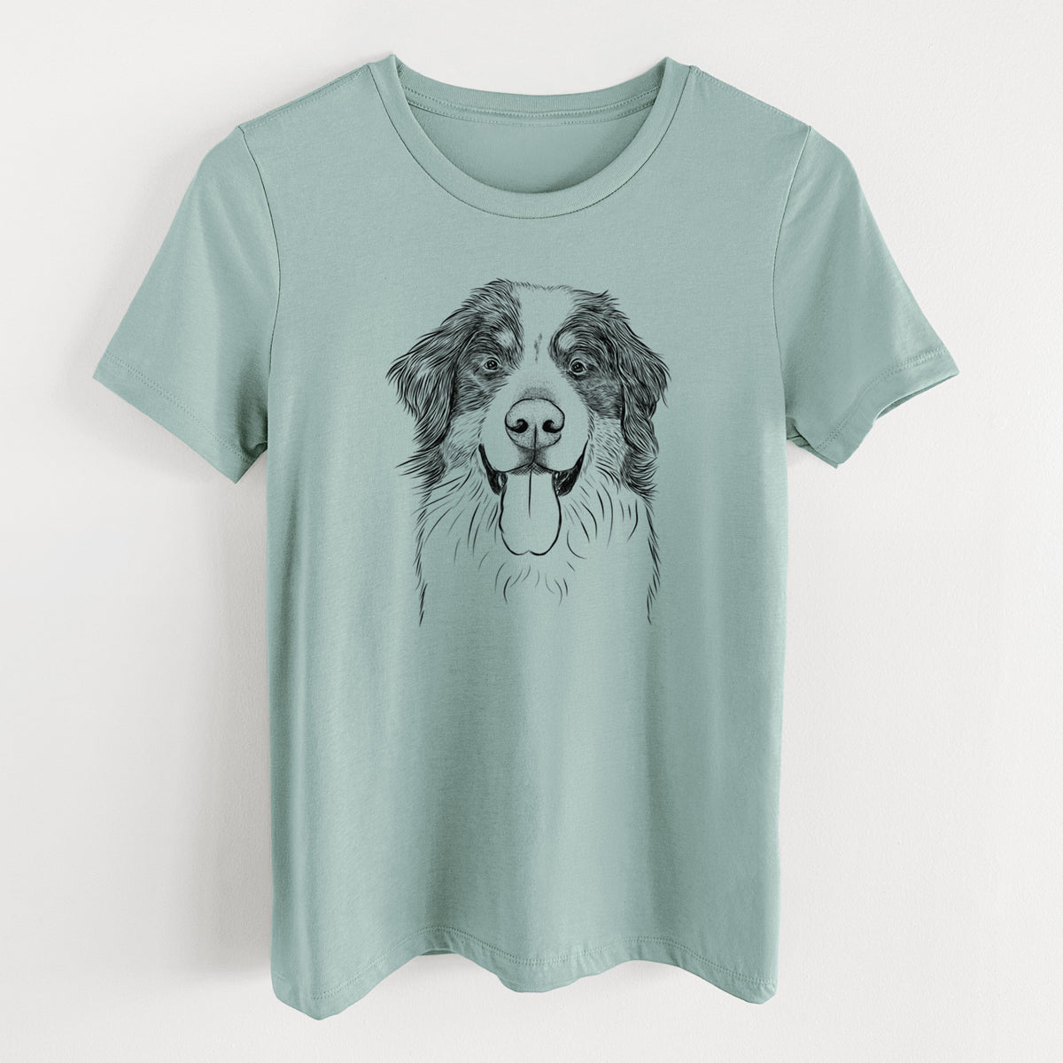 Bare Blaze the Bernese Mountain Dog - Women's Lightweight Relaxed Fit 100% Cotton Crewneck