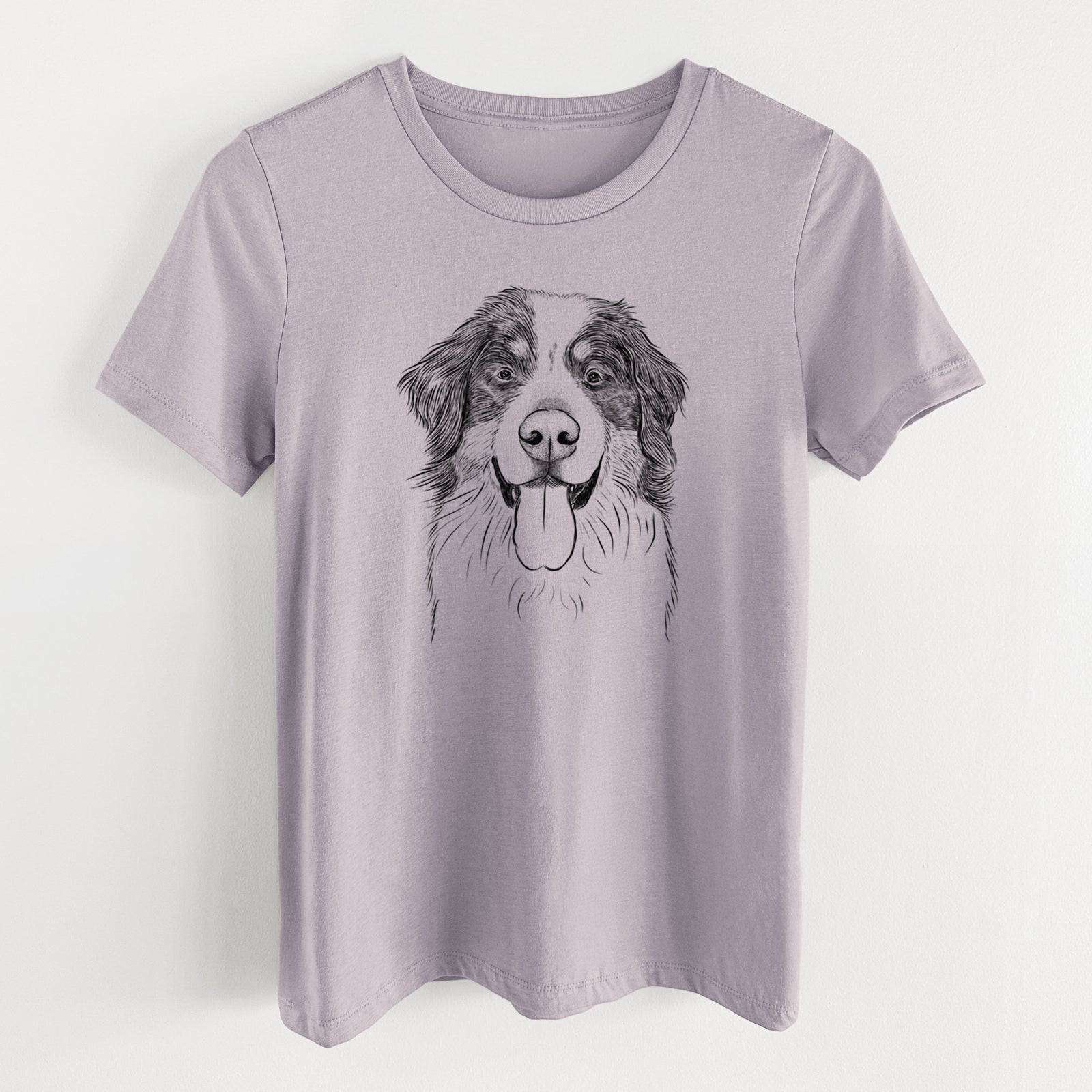 Bare Blaze the Bernese Mountain Dog - Women's Lightweight Relaxed Fit 100% Cotton Crewneck