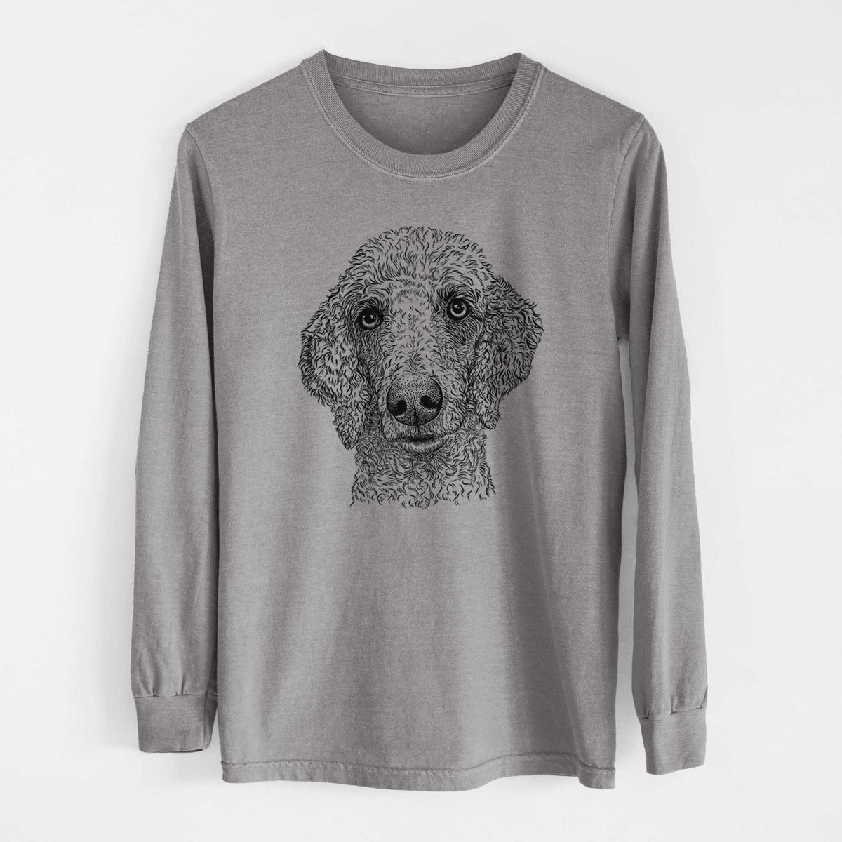 Bare Blossom the Poodle - Men's Heavyweight 100% Cotton Long Sleeve