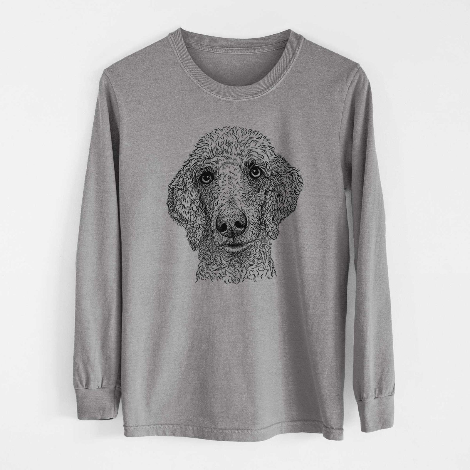 Bare Blossom the Poodle - Men's Heavyweight 100% Cotton Long Sleeve