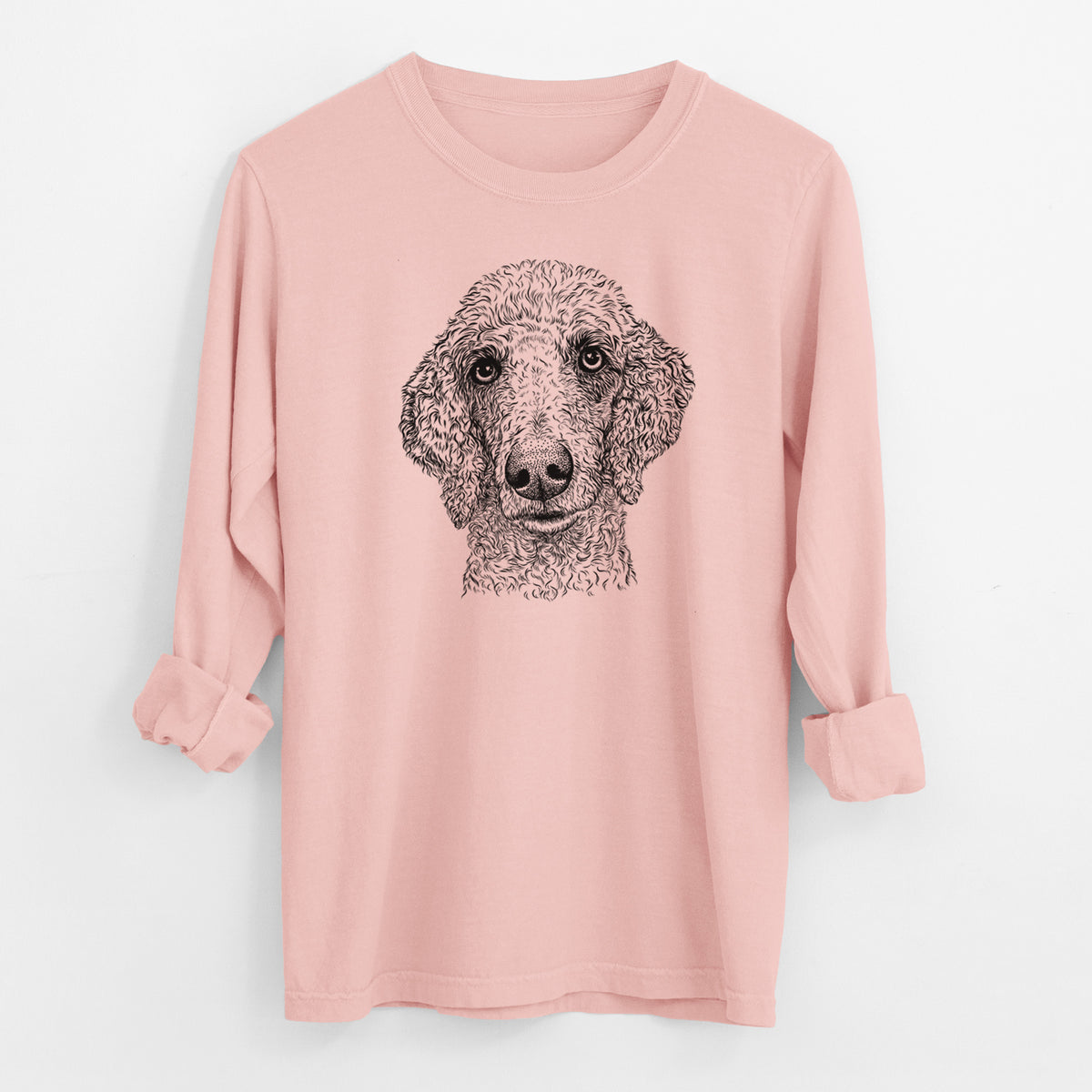 Bare Blossom the Poodle - Men's Heavyweight 100% Cotton Long Sleeve