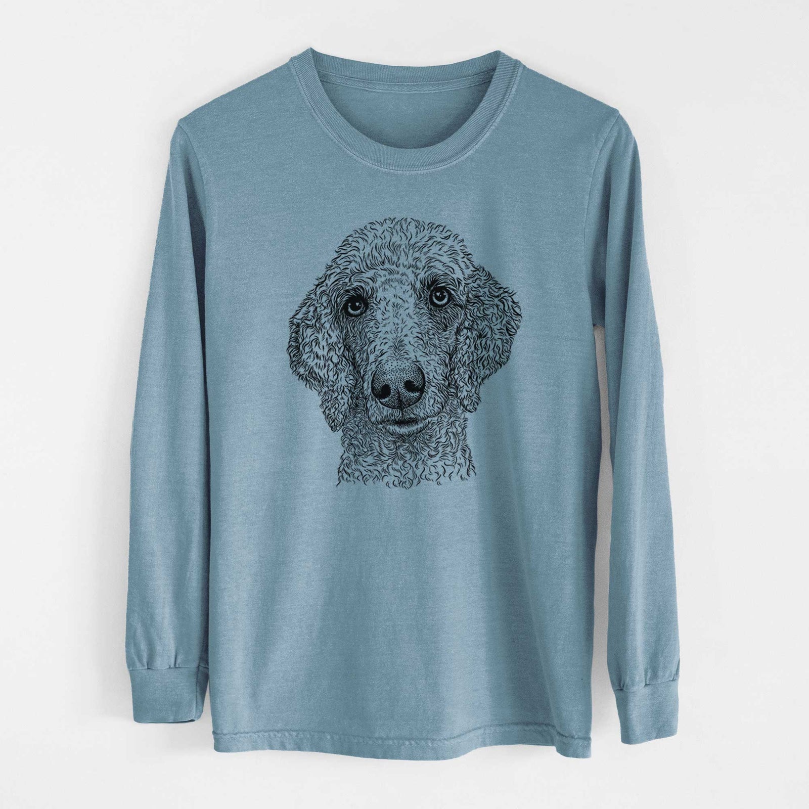 Bare Blossom the Poodle - Men's Heavyweight 100% Cotton Long Sleeve