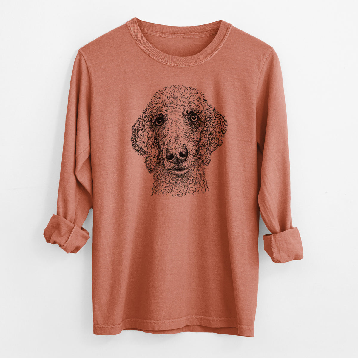 Bare Blossom the Poodle - Men's Heavyweight 100% Cotton Long Sleeve
