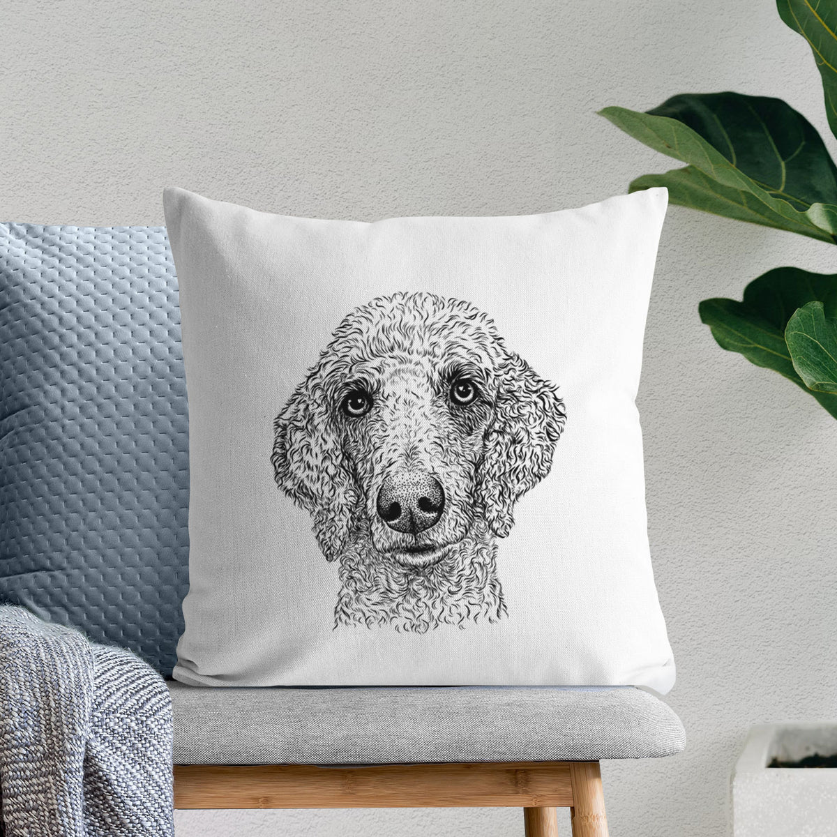 Blossom the Poodle - Throw Pillow Cover