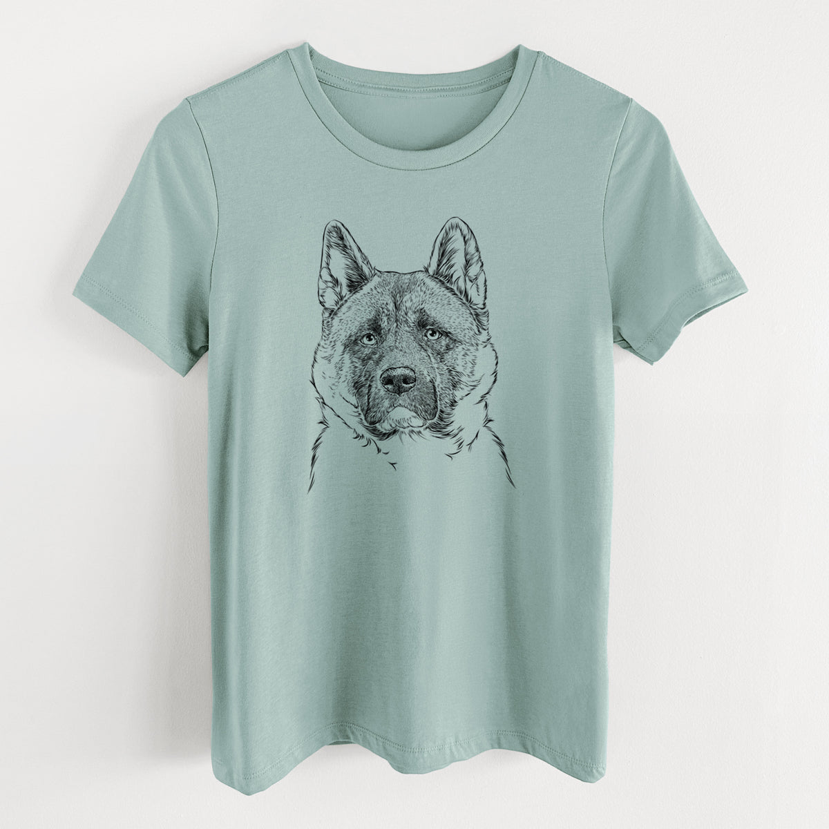 Bare Bo the American Akita - Women's Lightweight Relaxed Fit 100% Cotton Crewneck