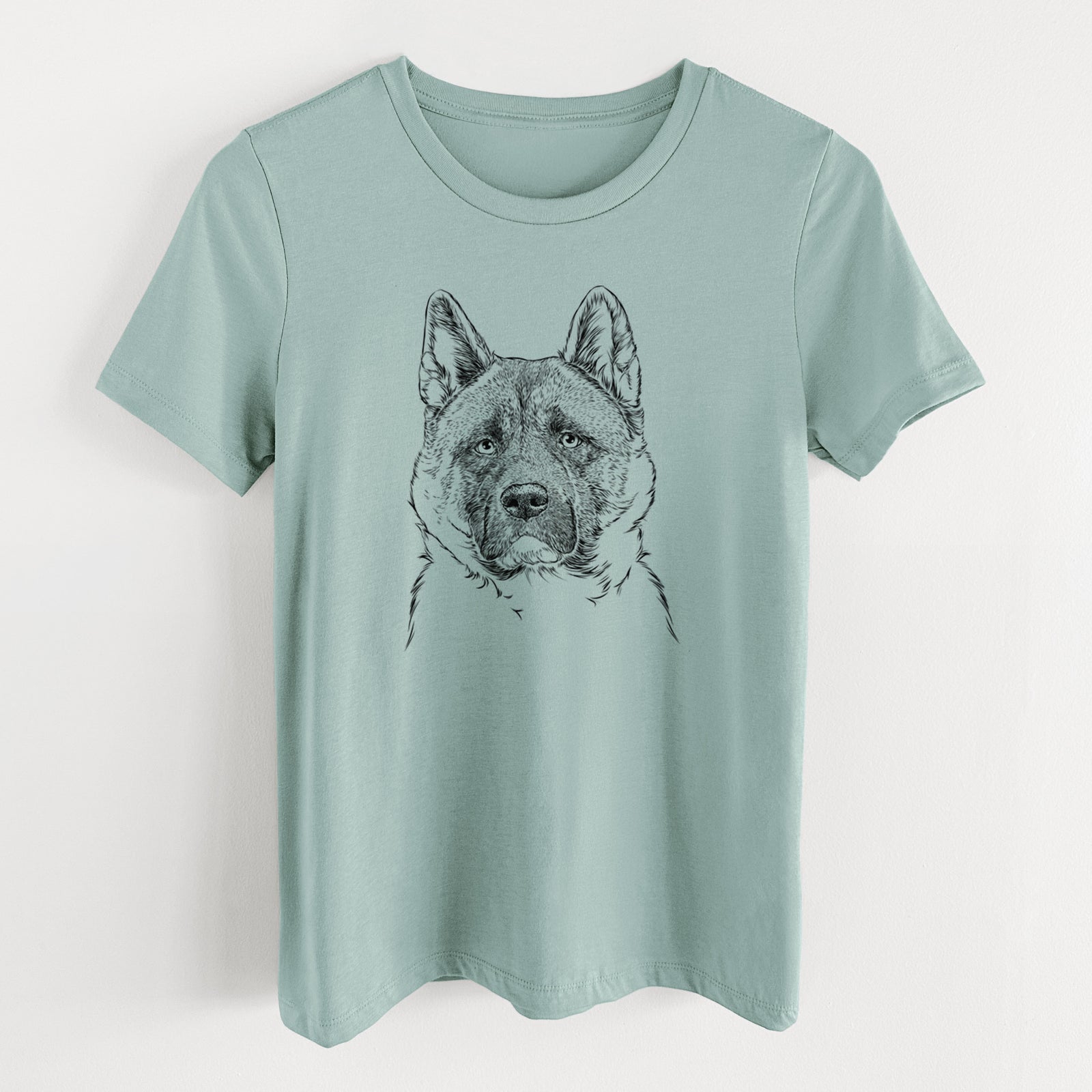 Bare Bo the American Akita - Women's Lightweight Relaxed Fit 100% Cotton Crewneck