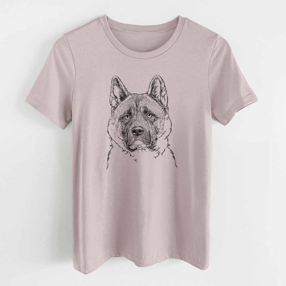 Bare Bo the American Akita - Women's Lightweight Relaxed Fit 100% Cotton Crewneck