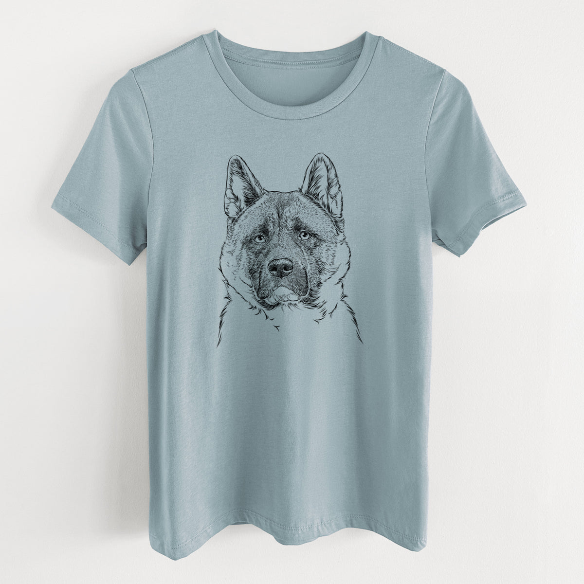Bare Bo the American Akita - Women's Lightweight Relaxed Fit 100% Cotton Crewneck
