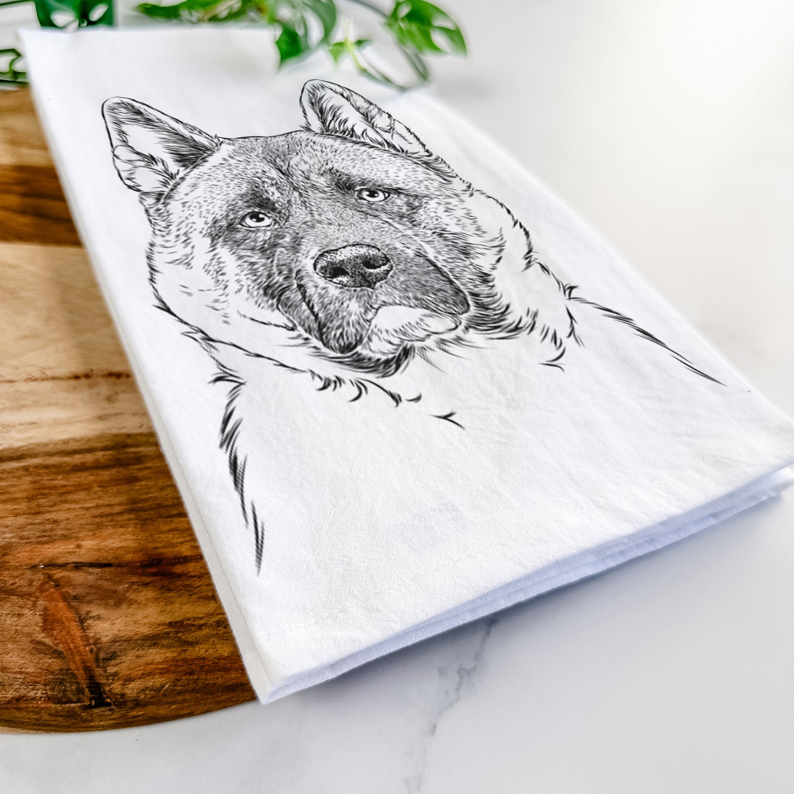 Bo the American Akita Tea Towel