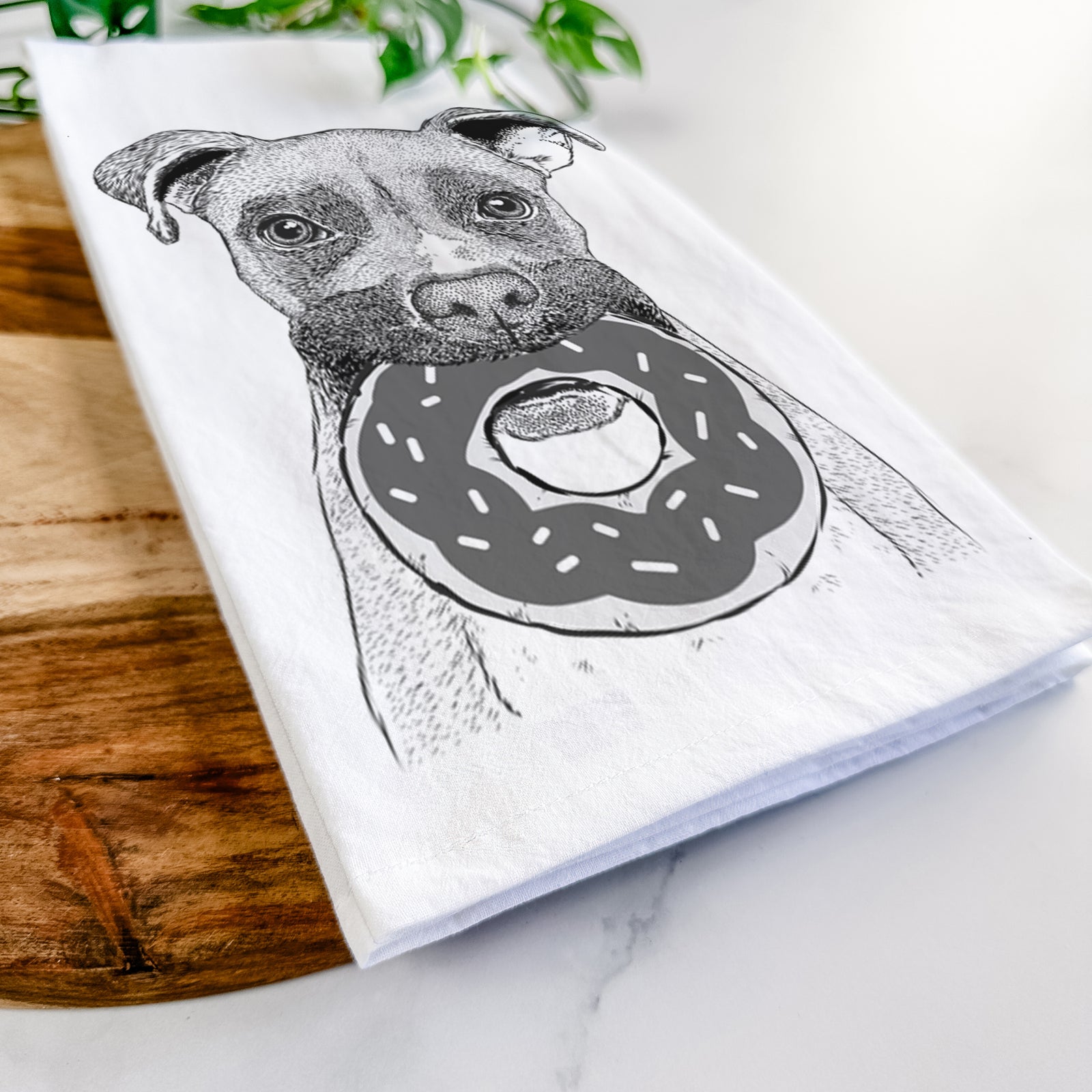 Bo the Boxer Tea Towel