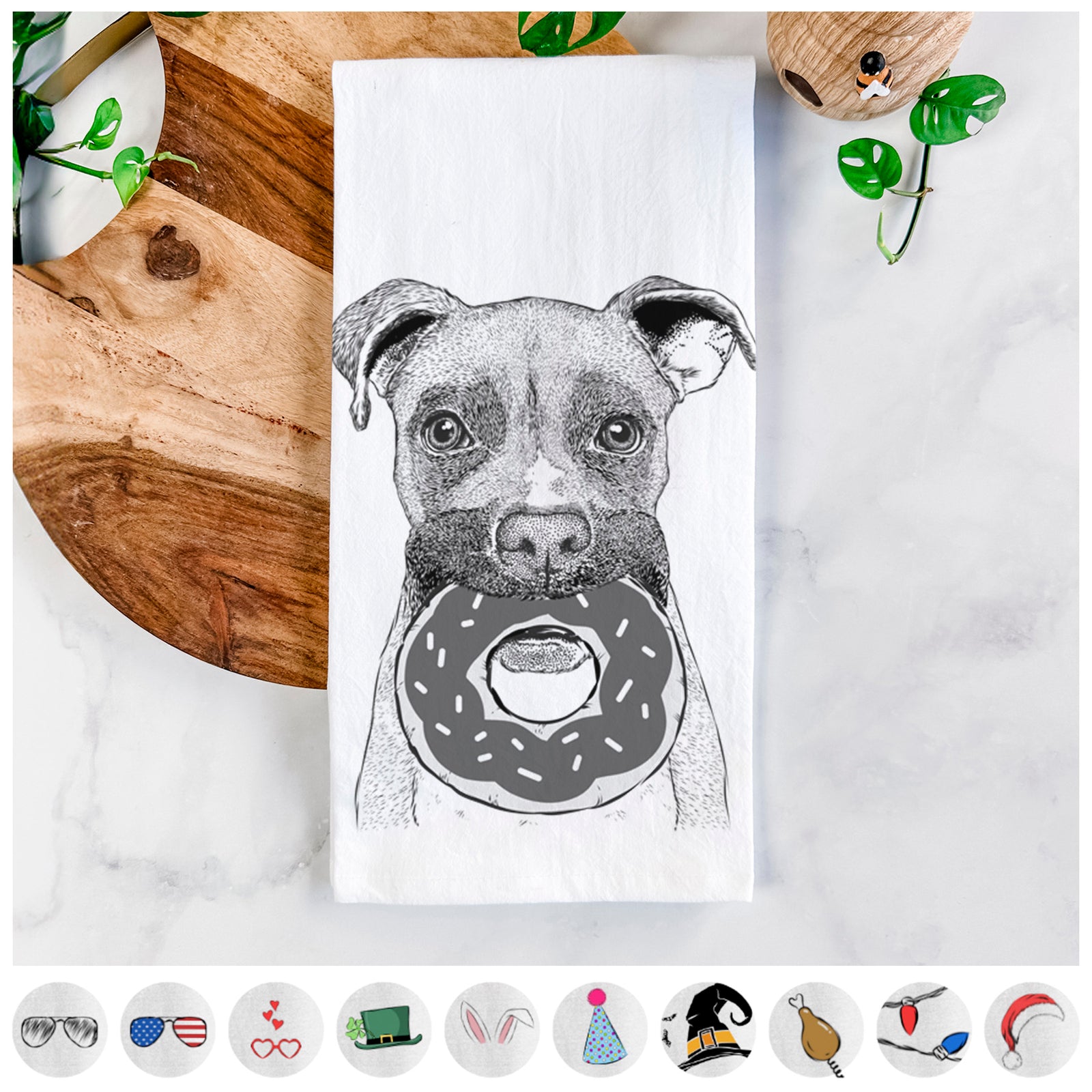 Bo the Boxer Tea Towel