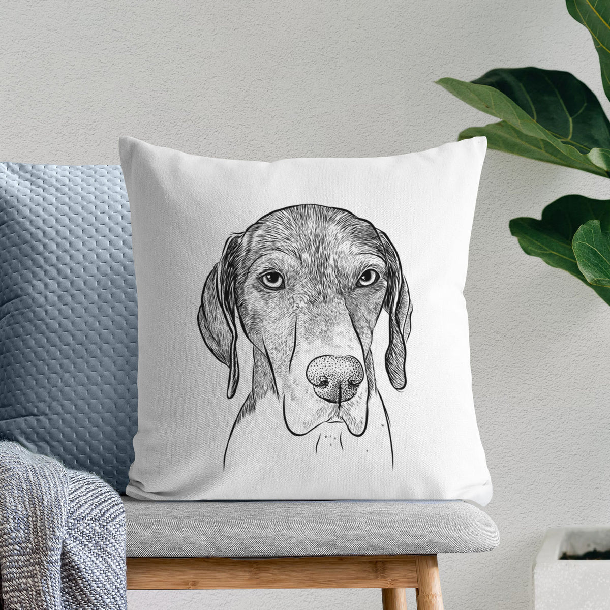 Bohdi the German Shorthaired Pointer - Throw Pillow Cover