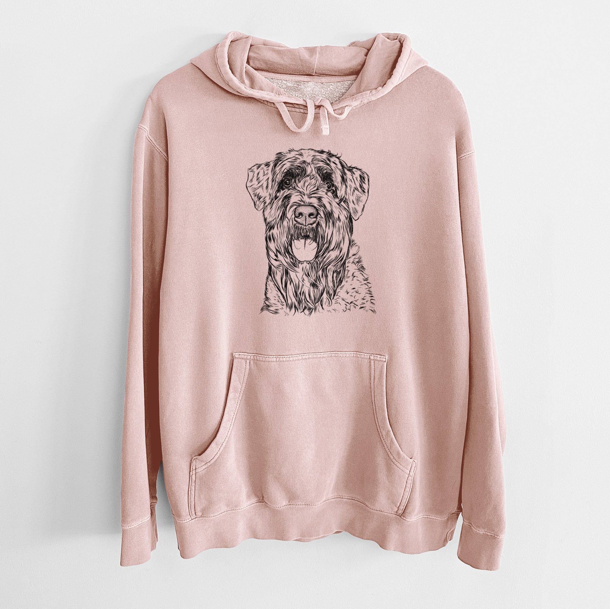 Bare Bonnie the Bouvier Des Flandres - Unisex Pigment Dyed Hoodie