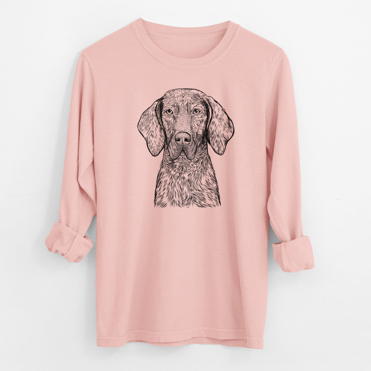 Bare Boone the Plott Hound - Men's Heavyweight 100% Cotton Long Sleeve