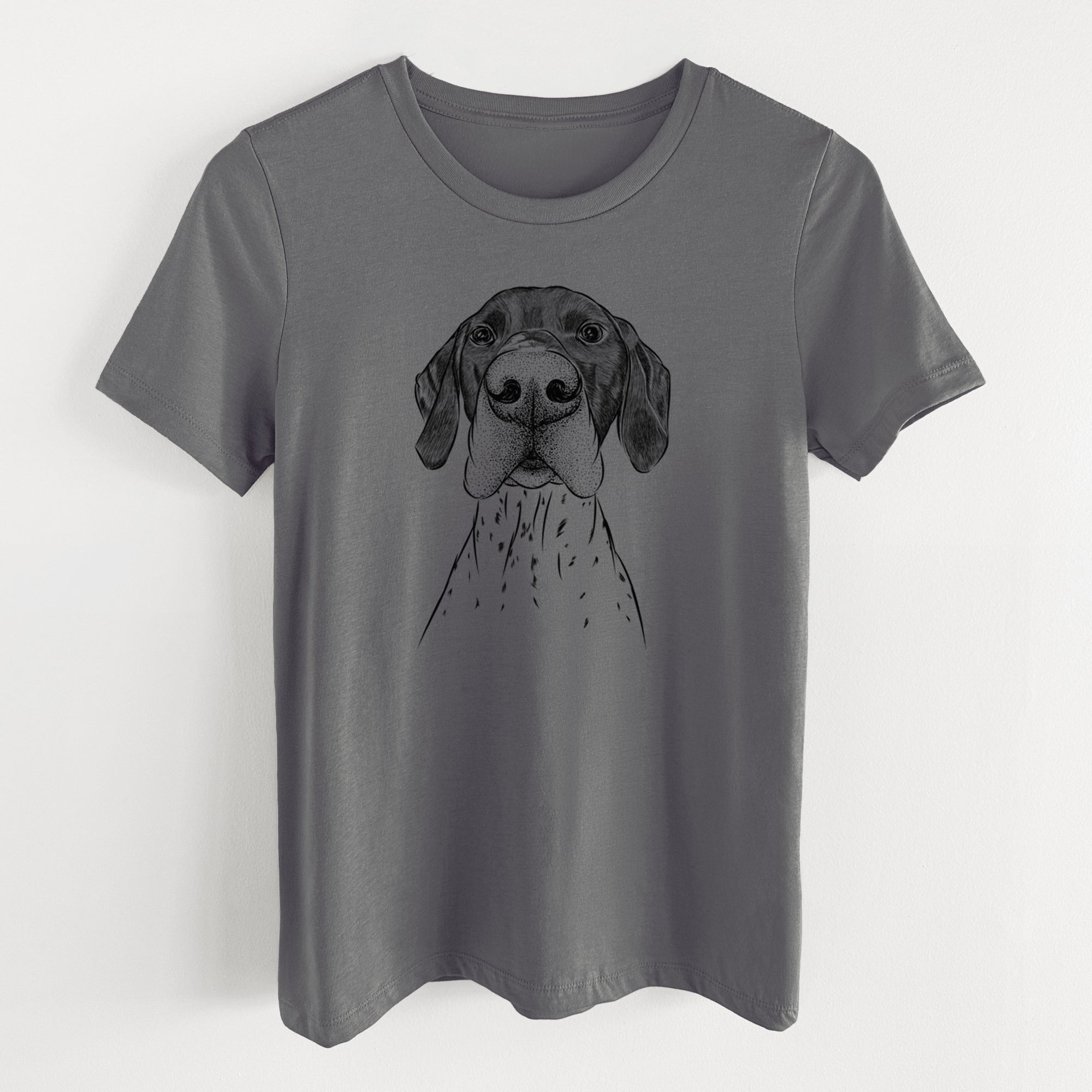 Bare Booze the German Shorthaired Pointer - Women's Lightweight Relaxed Fit 100% Cotton Crewneck