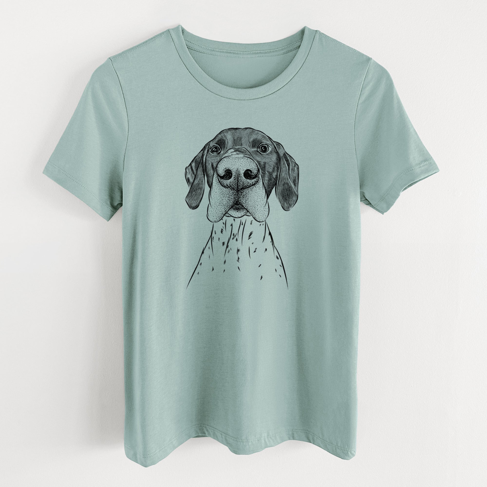 Bare Booze the German Shorthaired Pointer - Women's Lightweight Relaxed Fit 100% Cotton Crewneck