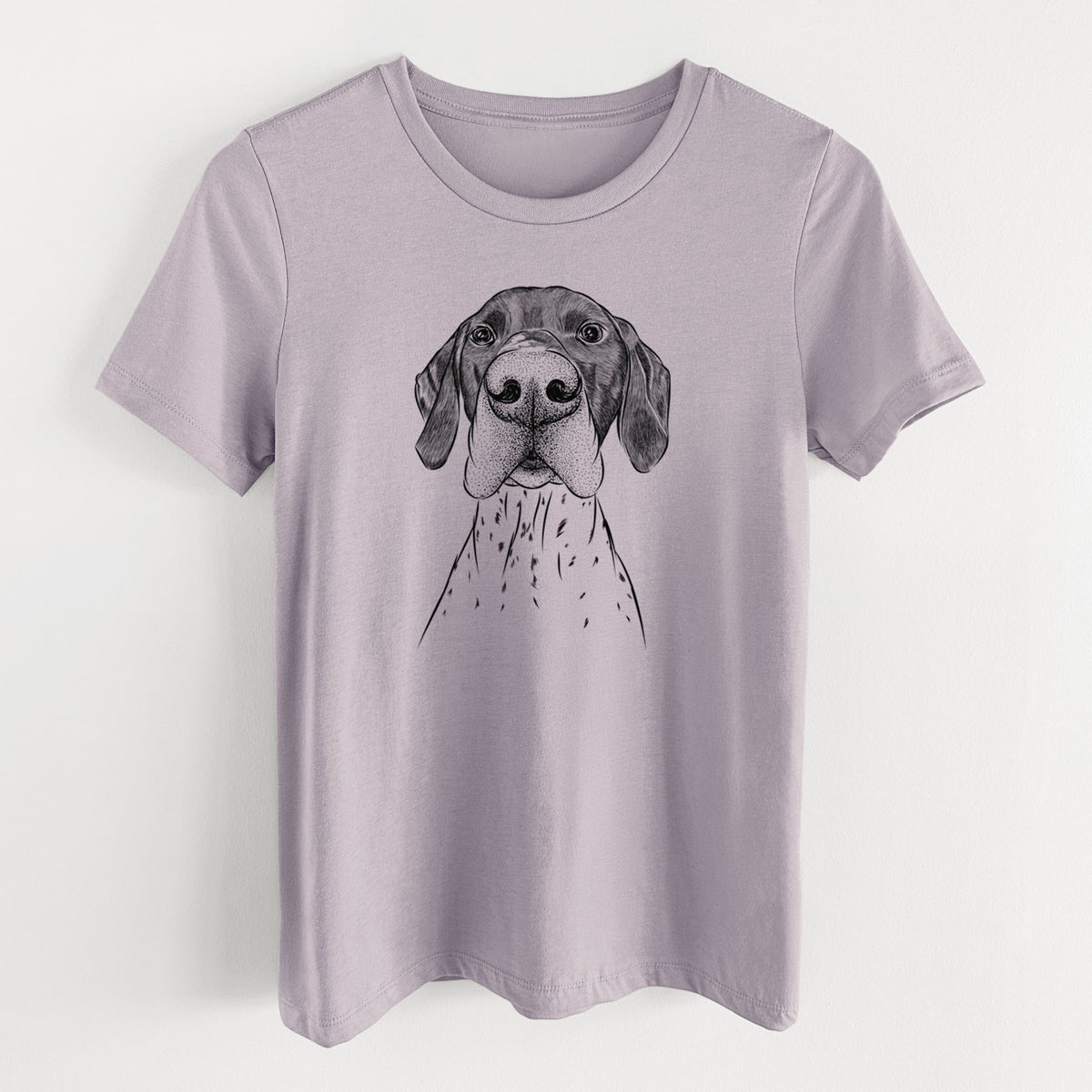 Bare Booze the German Shorthaired Pointer - Women&#39;s Lightweight Relaxed Fit 100% Cotton Crewneck