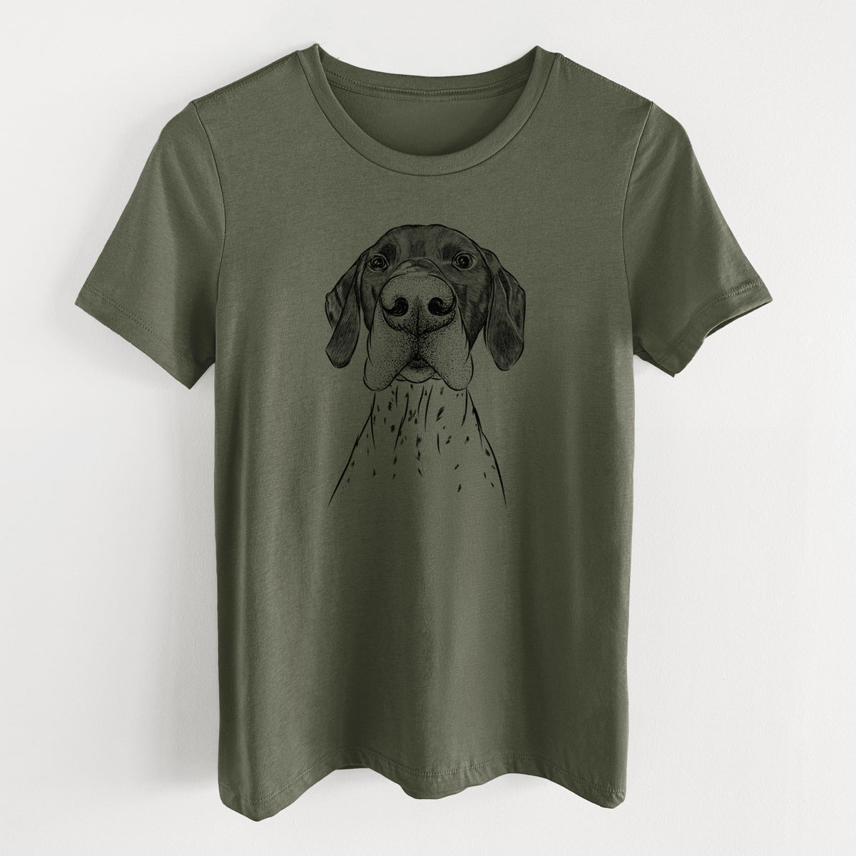 Bare Booze the German Shorthaired Pointer - Women's Lightweight Relaxed Fit 100% Cotton Crewneck