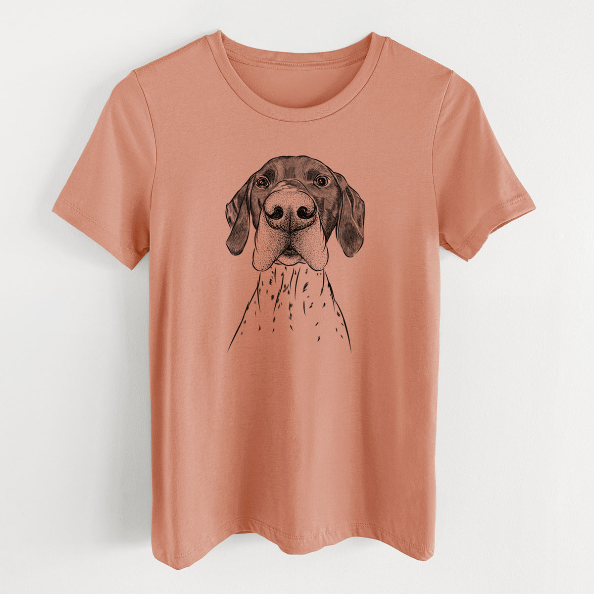 Bare Booze the German Shorthaired Pointer - Women's Lightweight Relaxed Fit 100% Cotton Crewneck