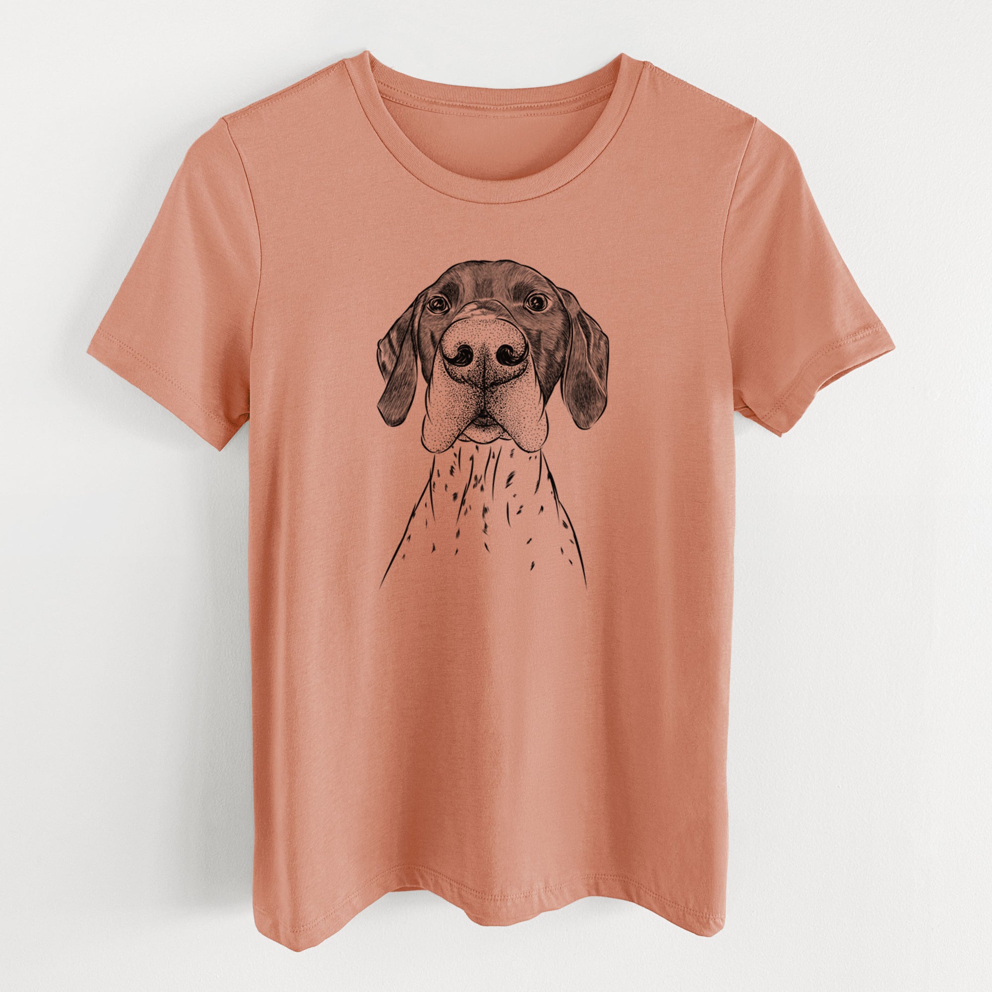 Bare Booze the German Shorthaired Pointer - Women's Lightweight Relaxed Fit 100% Cotton Crewneck