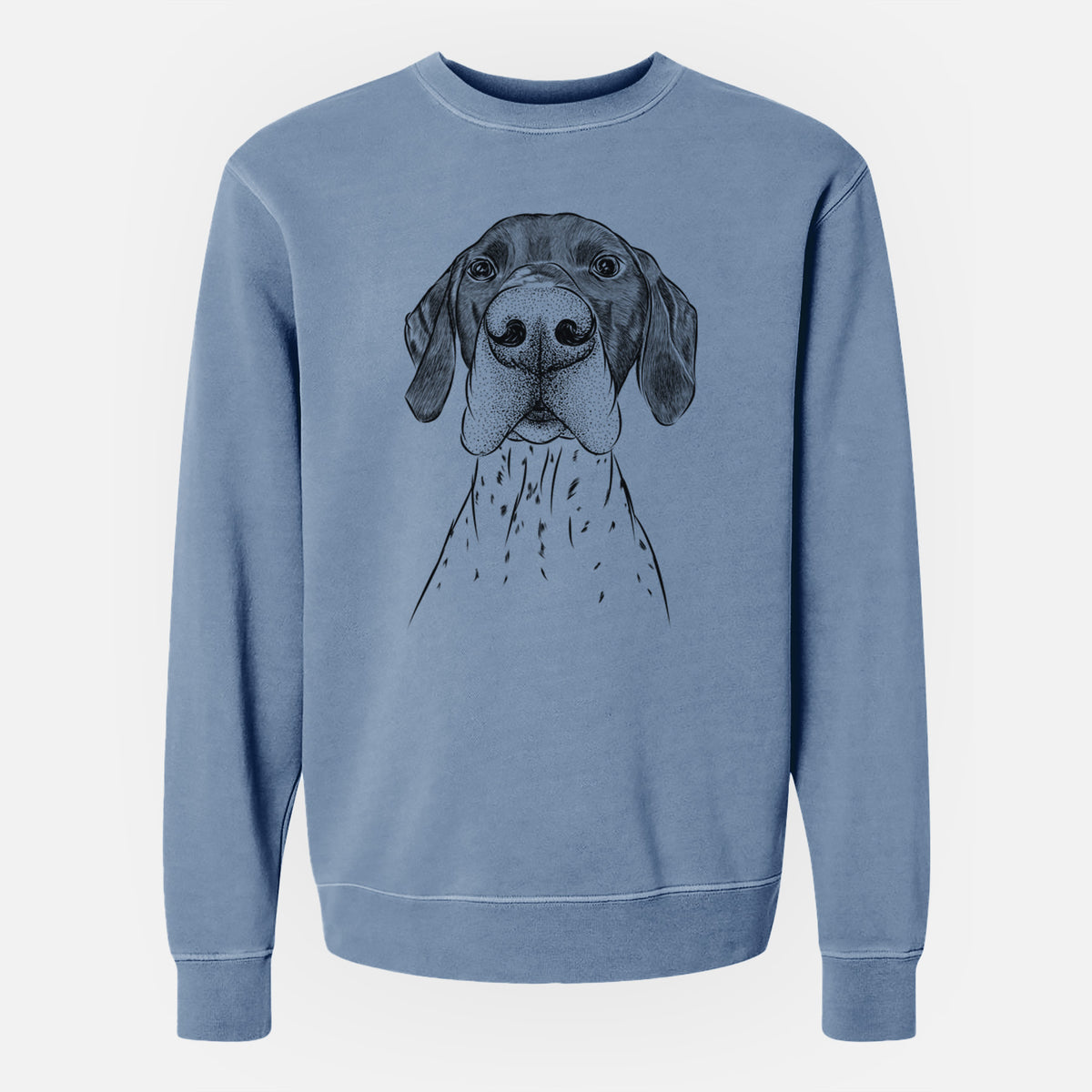 Bare Booze the German Shorthaired Pointer - Unisex Pigment Dyed Crew Sweatshirt