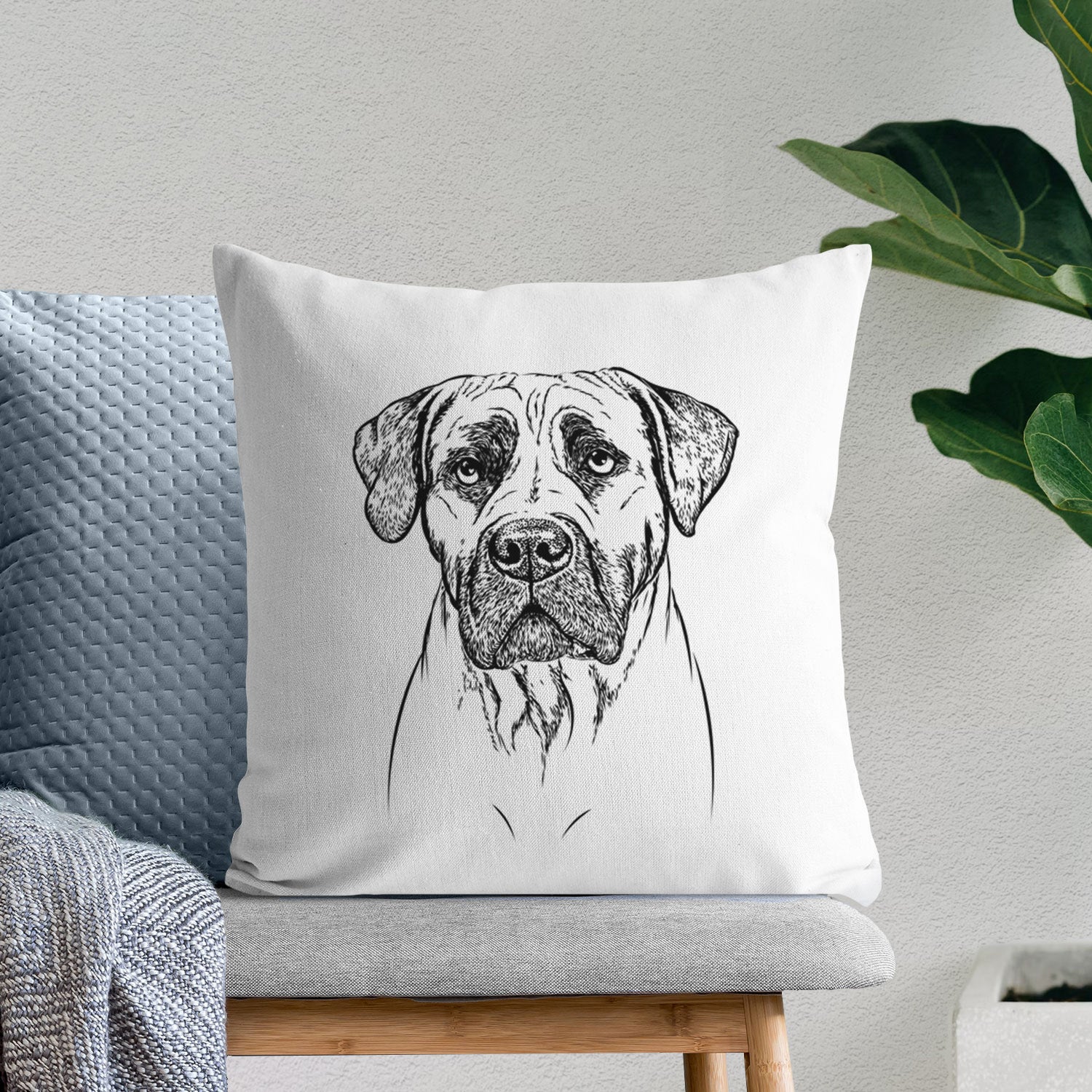 Boris the Boerboel - Throw Pillow Cover