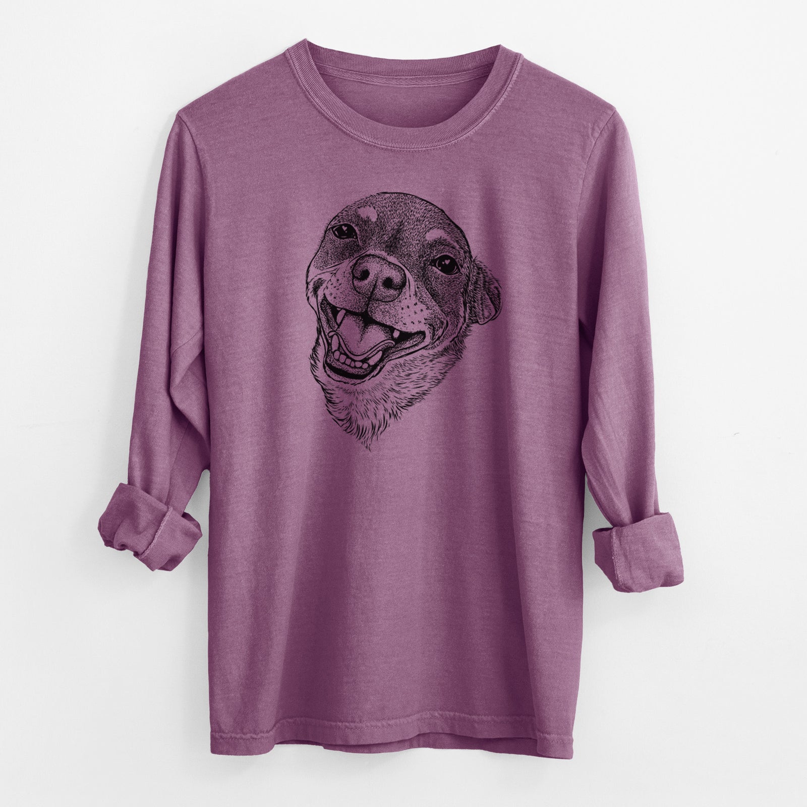 Bare Boss the Chihuahua - Men's Heavyweight 100% Cotton Long Sleeve