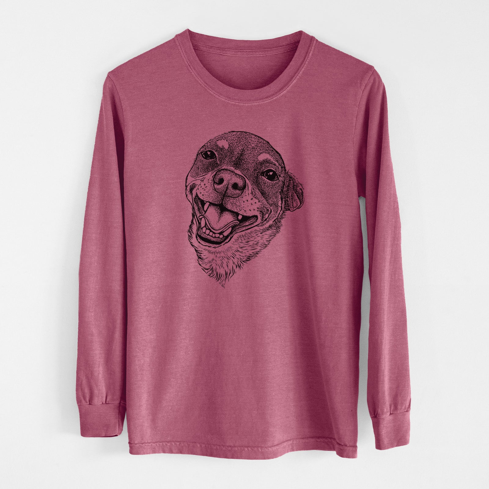 Bare Boss the Chihuahua - Men's Heavyweight 100% Cotton Long Sleeve