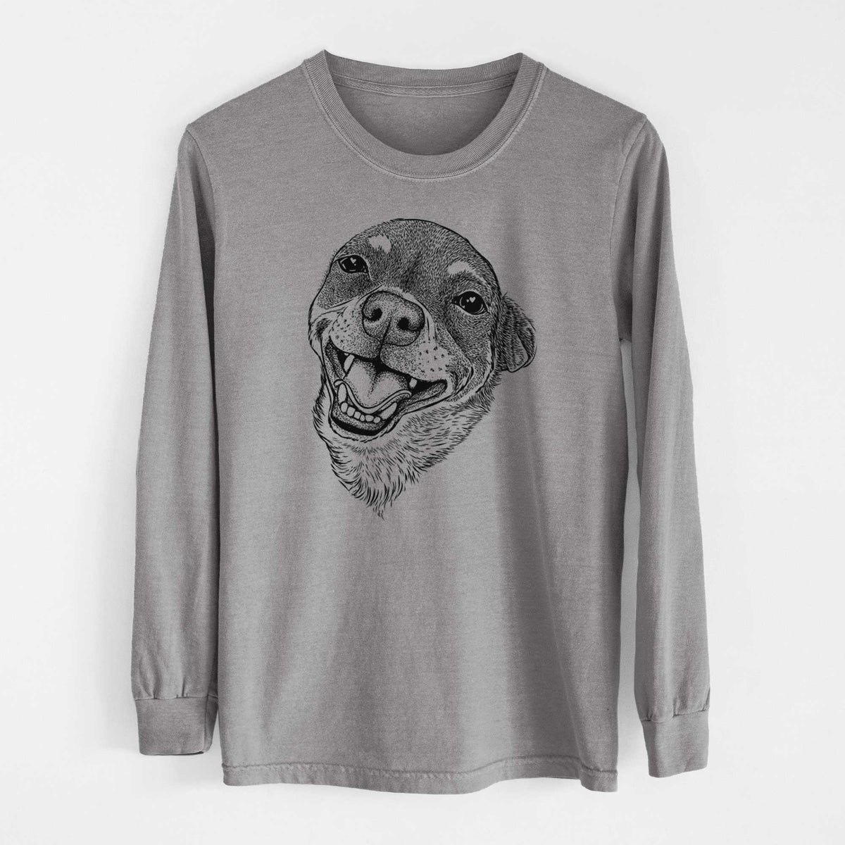 Bare Boss the Chihuahua - Men's Heavyweight 100% Cotton Long Sleeve