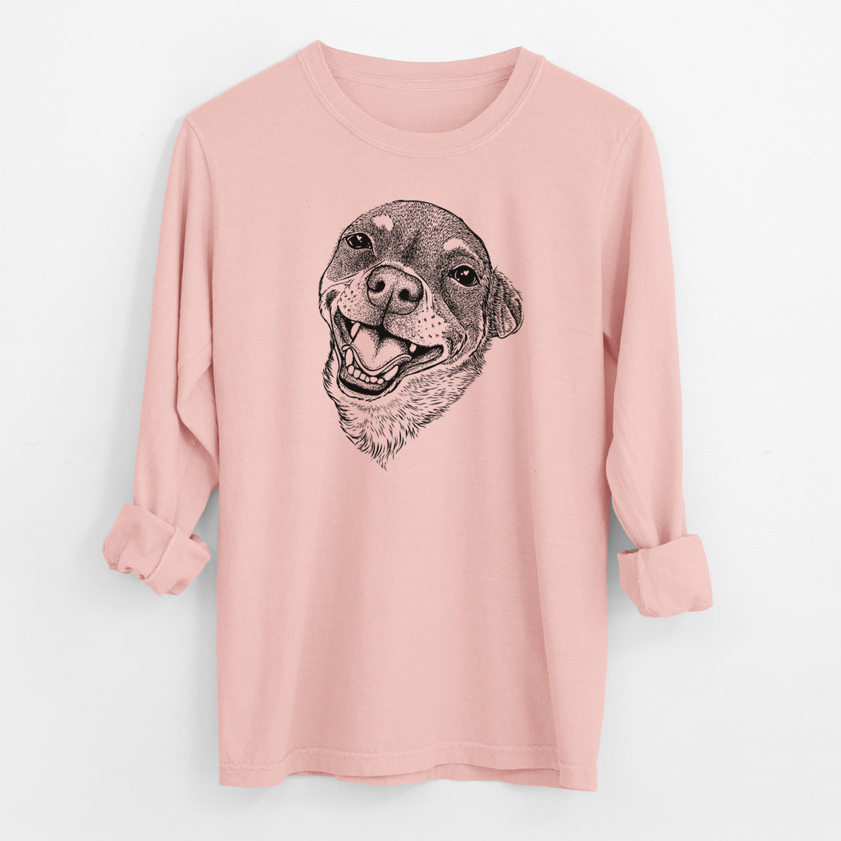 Bare Boss the Chihuahua - Men's Heavyweight 100% Cotton Long Sleeve