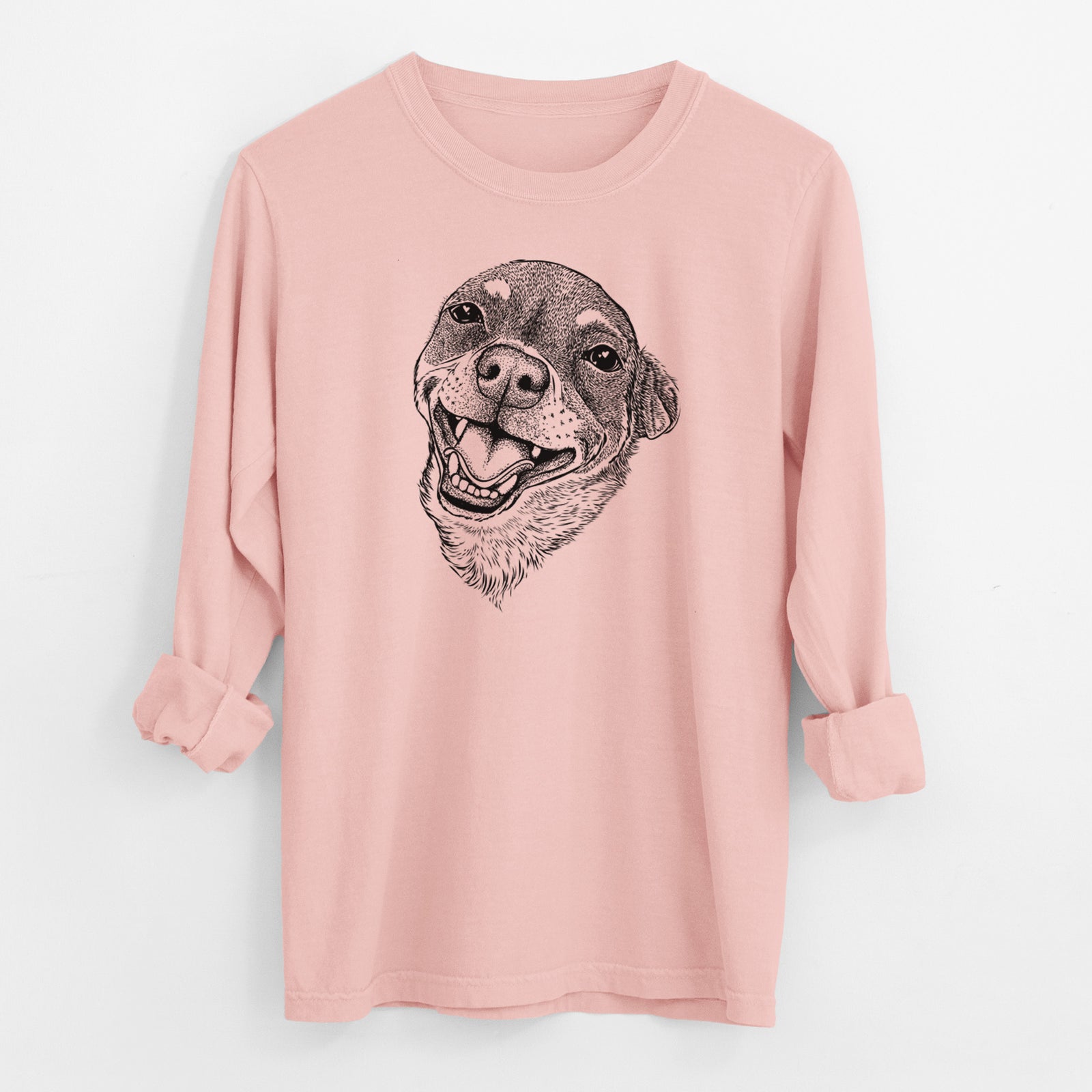 Bare Boss the Chihuahua - Men's Heavyweight 100% Cotton Long Sleeve