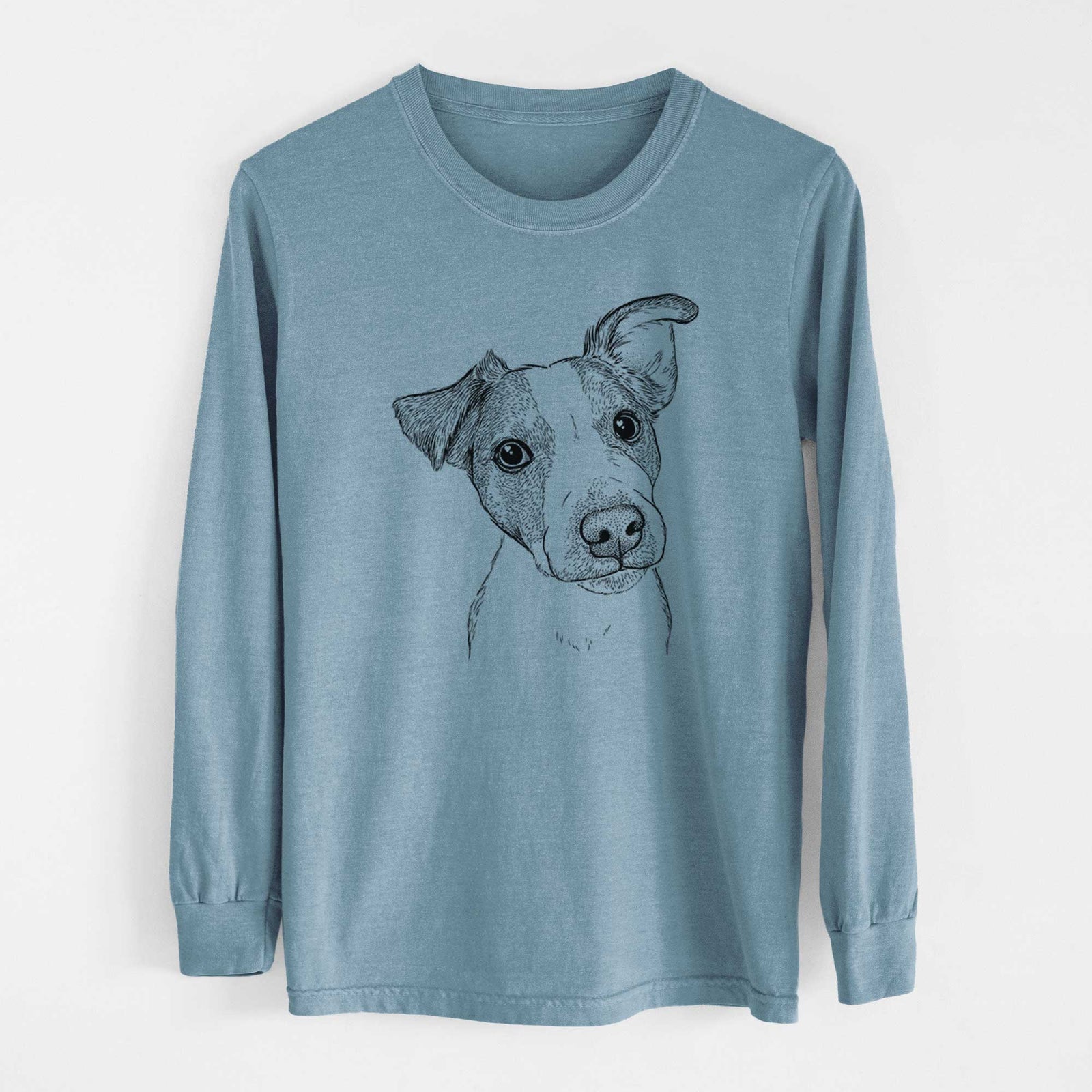Bare Bosse the Jack Russell Terrier - Men's Heavyweight 100% Cotton Long Sleeve