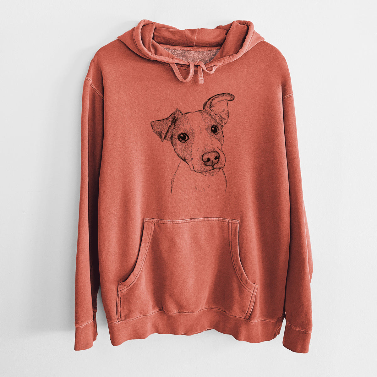 Bare Bosse the Jack Russell Terrier - Unisex Pigment Dyed Hoodie