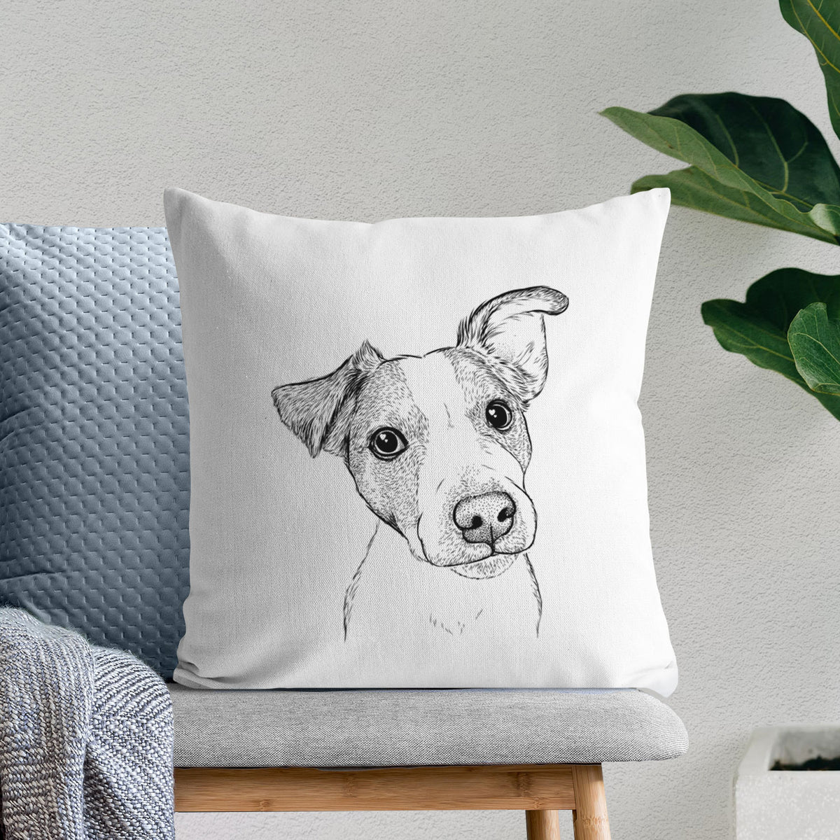 Bosse the Jack Russell Terrier - Throw Pillow Cover