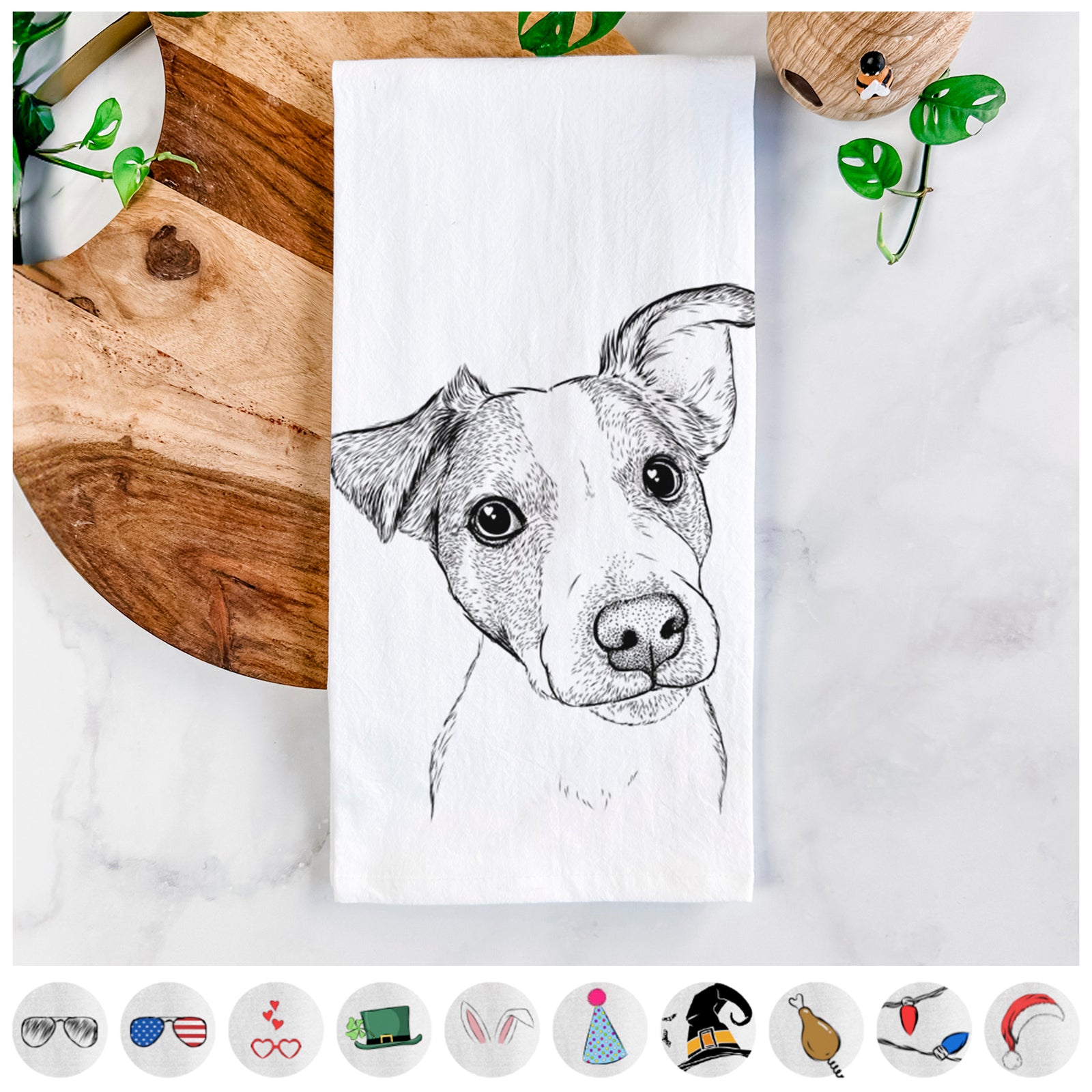 Bosse the Jack Russell Terrier Tea Towel