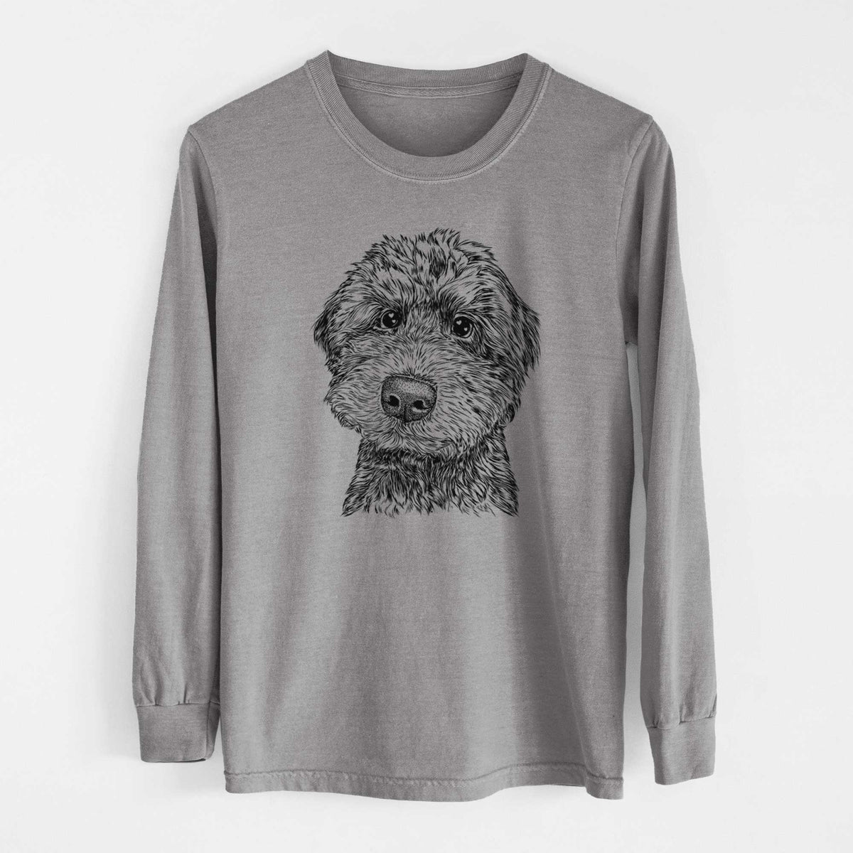 Bare Bowser the Whoodle - Men's Heavyweight 100% Cotton Long Sleeve