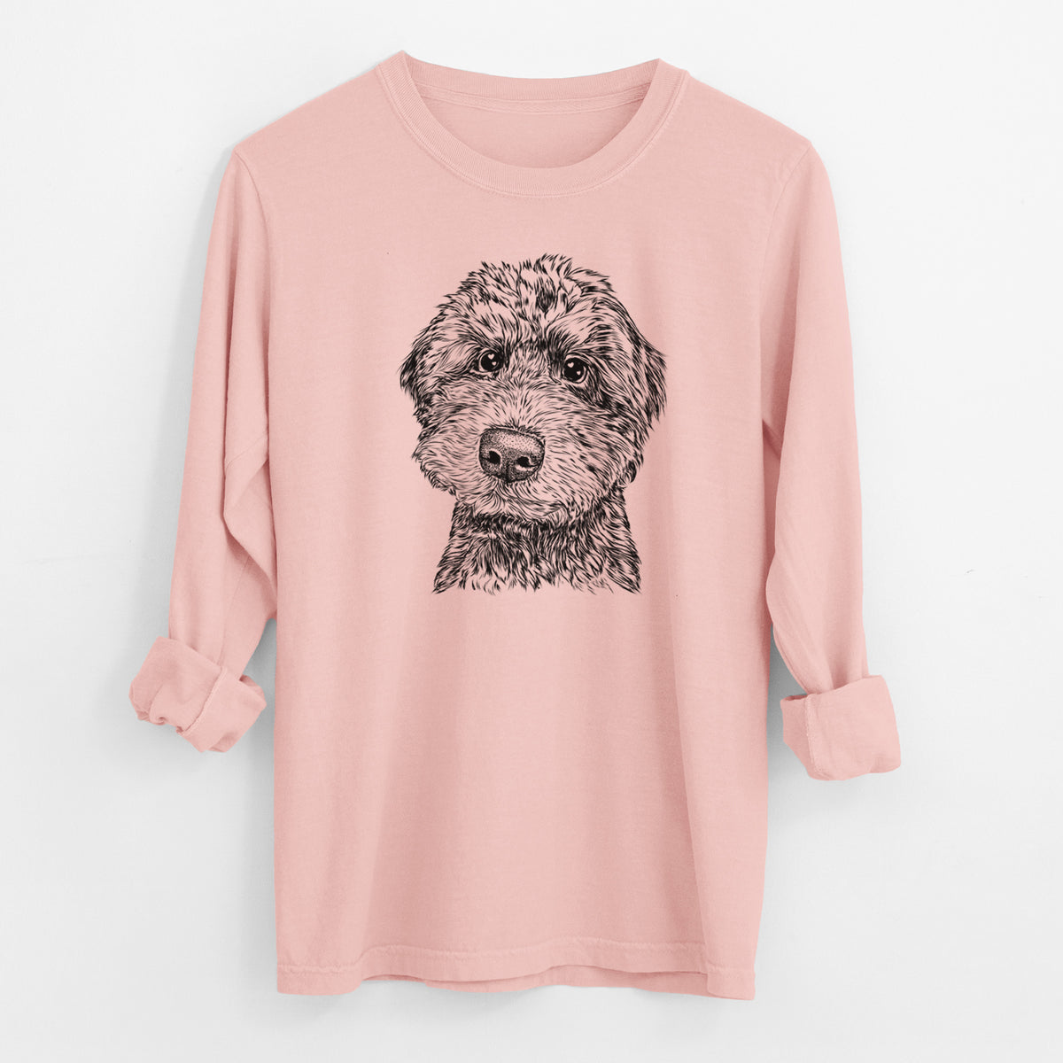 Bare Bowser the Whoodle - Men's Heavyweight 100% Cotton Long Sleeve