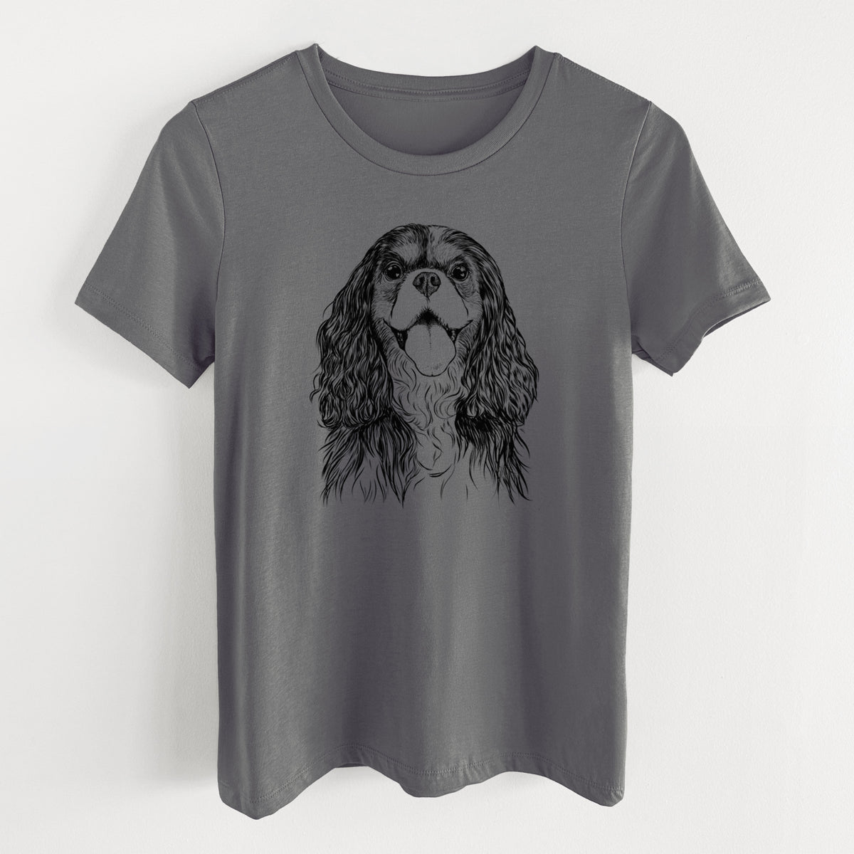 Bare Brandy the Cavalier King Charles Spaniel - Women's Lightweight Relaxed Fit 100% Cotton Crewneck