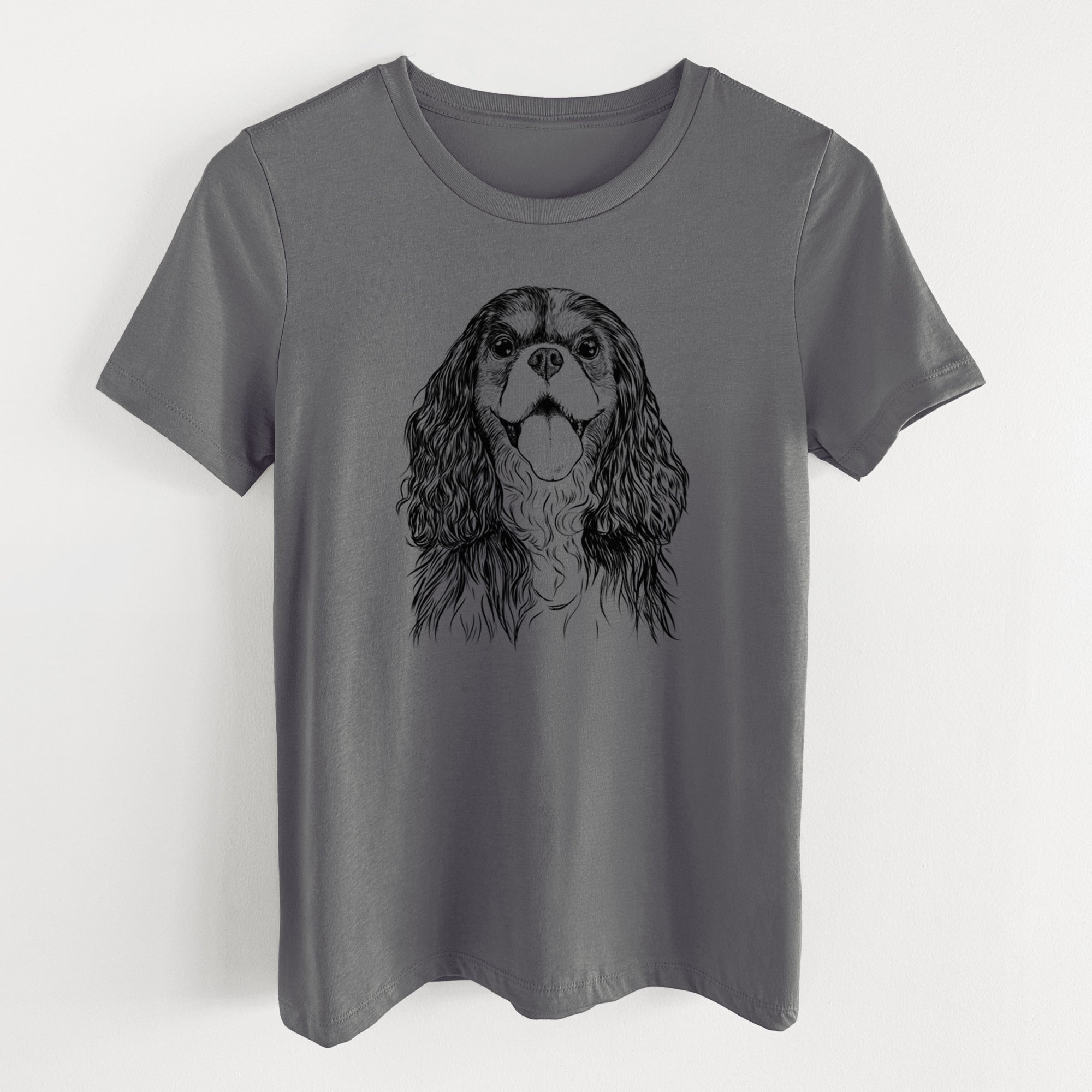 Bare Brandy the Cavalier King Charles Spaniel - Women's Lightweight Relaxed Fit 100% Cotton Crewneck