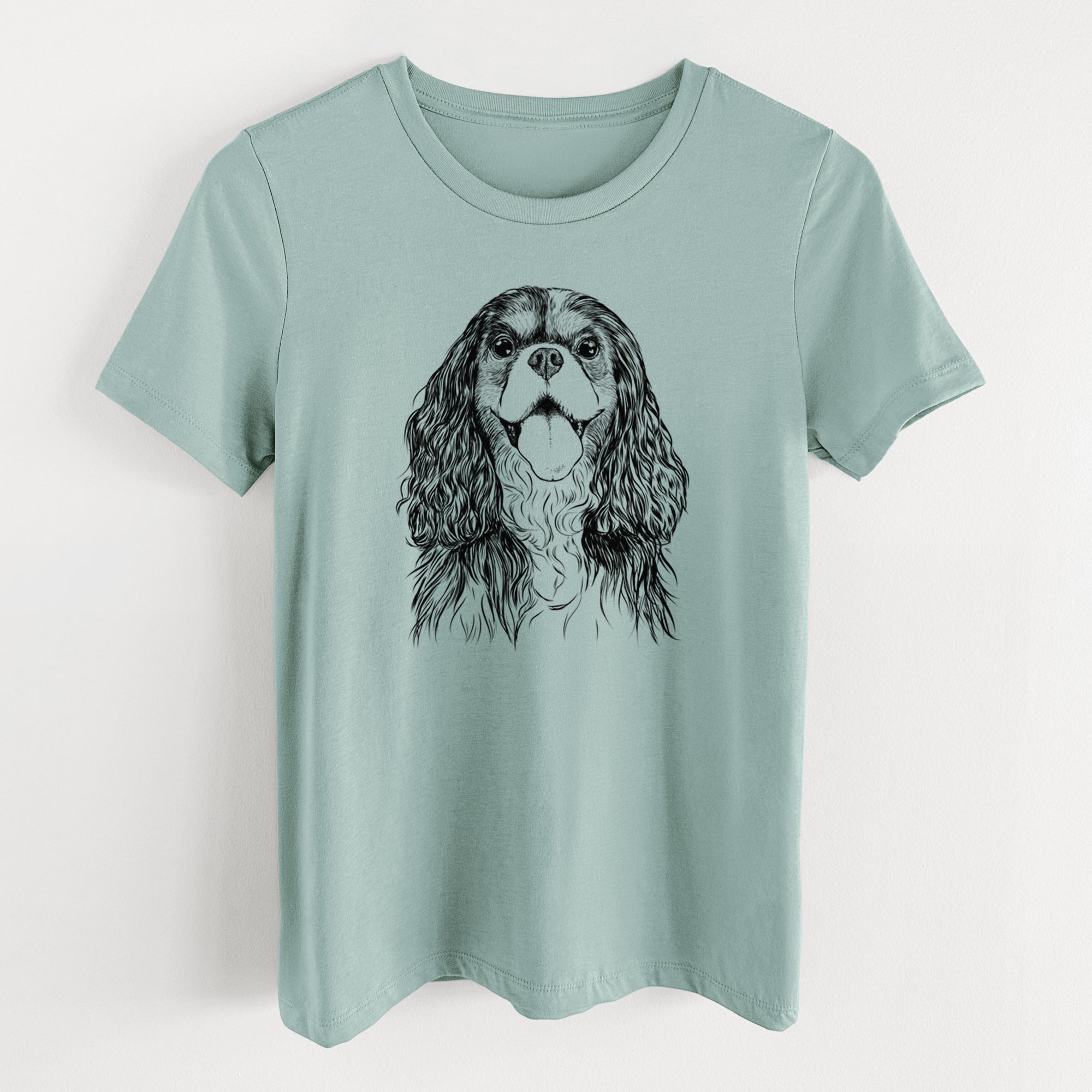 Bare Brandy the Cavalier King Charles Spaniel - Women's Lightweight Relaxed Fit 100% Cotton Crewneck